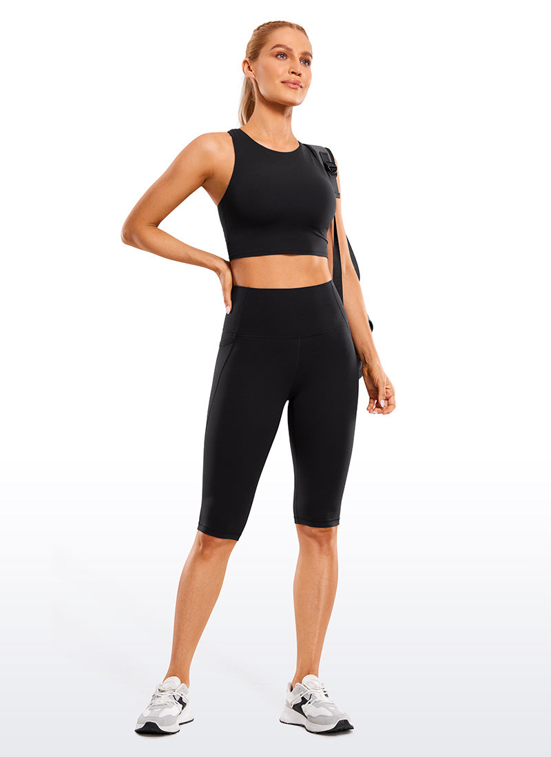 CRZ YOGA Pambabae Butterluxe Capri Leggings na Haba ng Tuhod na May Bulsa 13