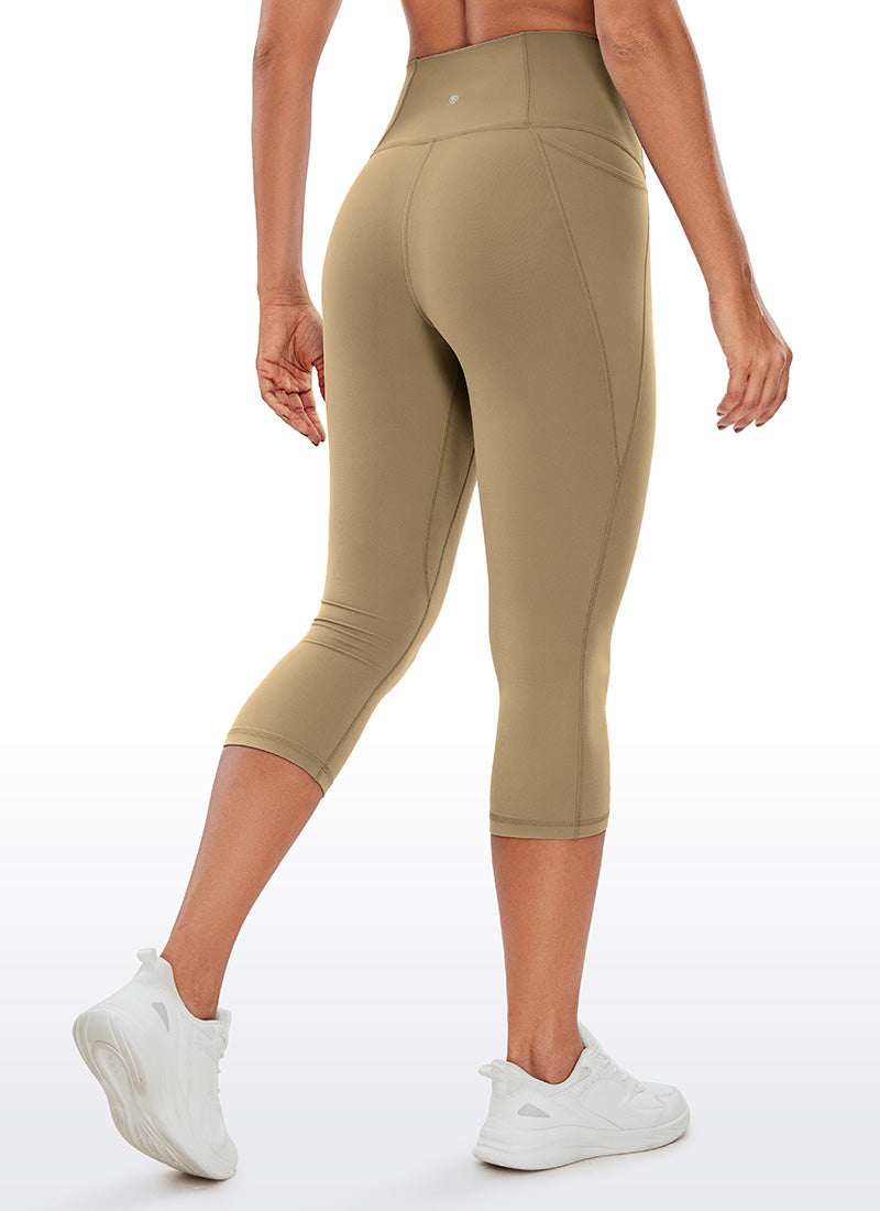 CRZ YOGA Womens Butterluxe High Waist Pockets Capri Leggings 19'' Soul Brown