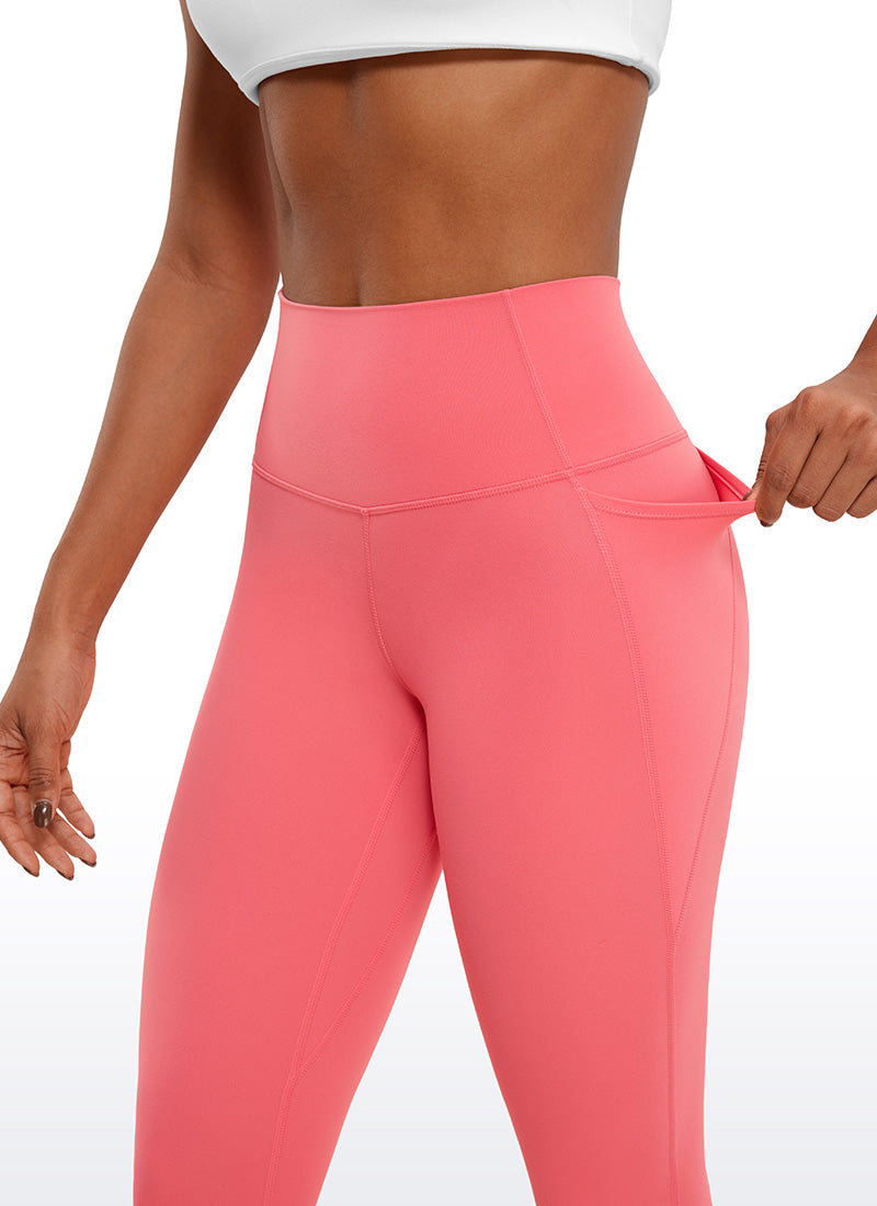 CRZ YOGA Pambabae Butterluxe Capri Leggings na may Mataas na Baywang na may Bulsa at 23'' Raspberry Sorbet