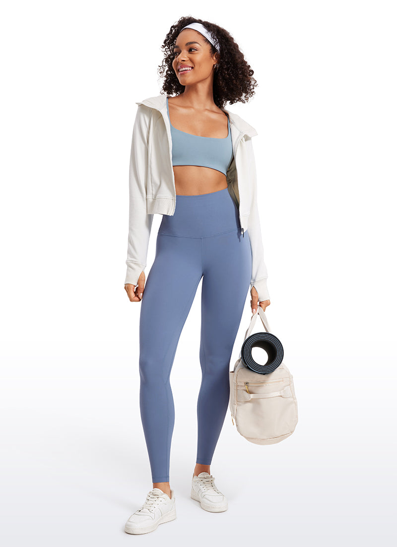 CRZ YOGA Pambabaeng Yoga Super High Waist Butterluxe Yoga Leggings 28'' Oasis Blue