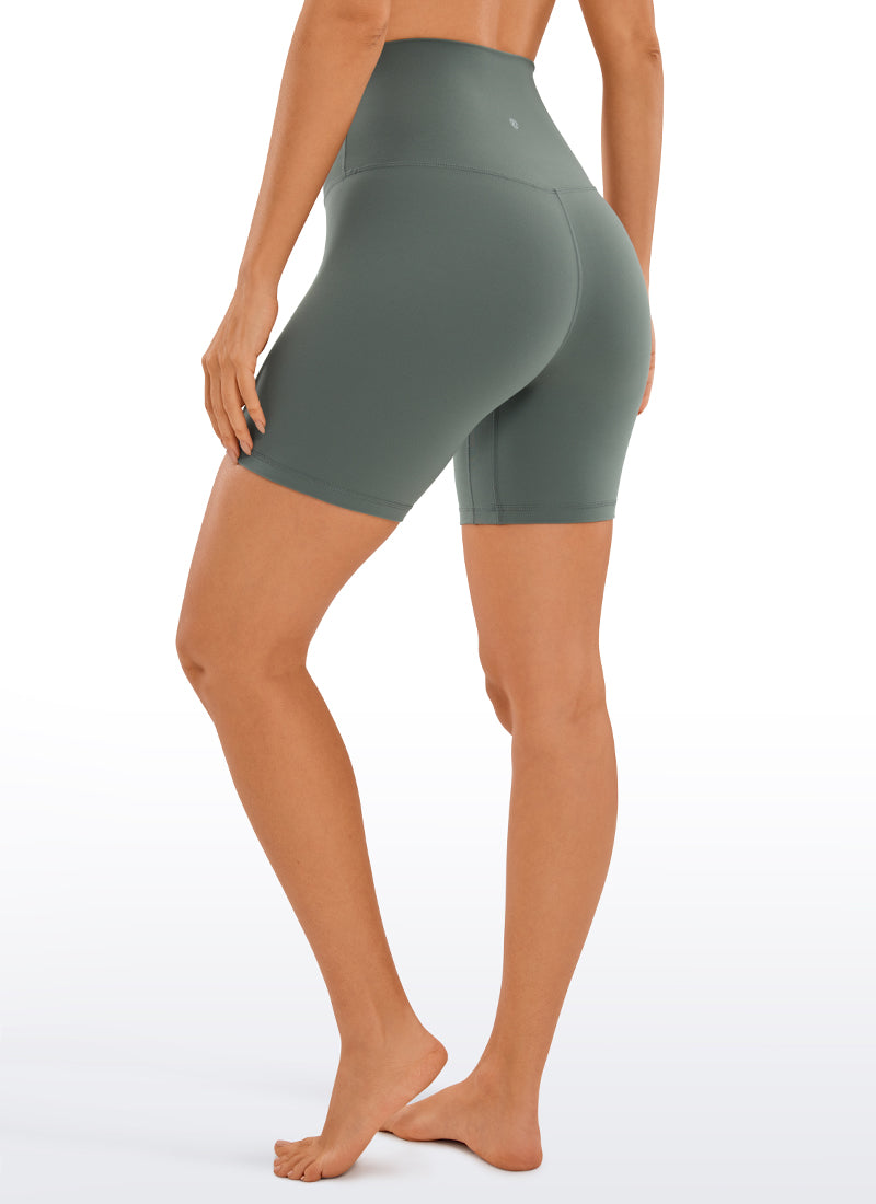CRZ YOGA Pambabaeng Yoga Super High Waist Butterluxe Shorts na 6'' Grey Sage
