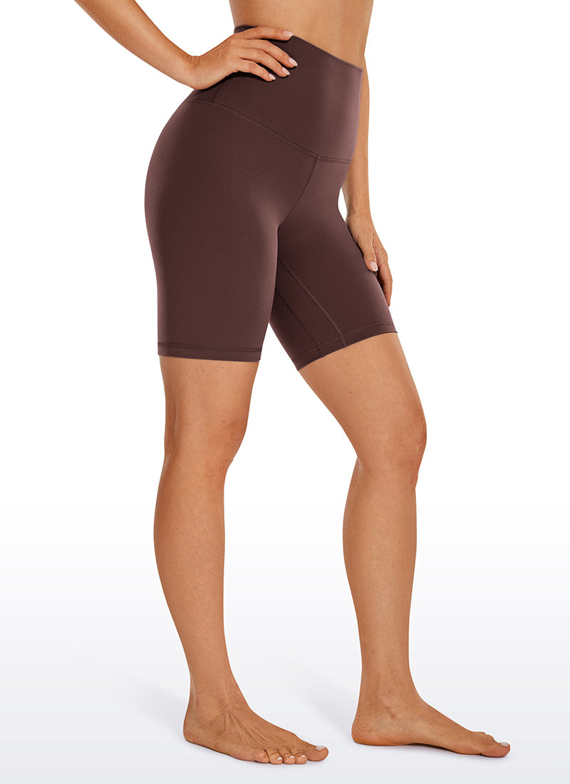CRZ YOGA Pambabaeng Yoga Super High Waist Butterluxe Shorts 8'' Taupe