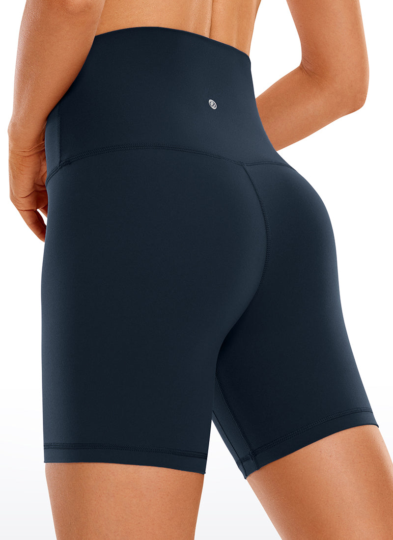 CRZ YOGA Pambabaeng Yoga Super High Waist Butterluxe Shorts 6'' Twilight Blue