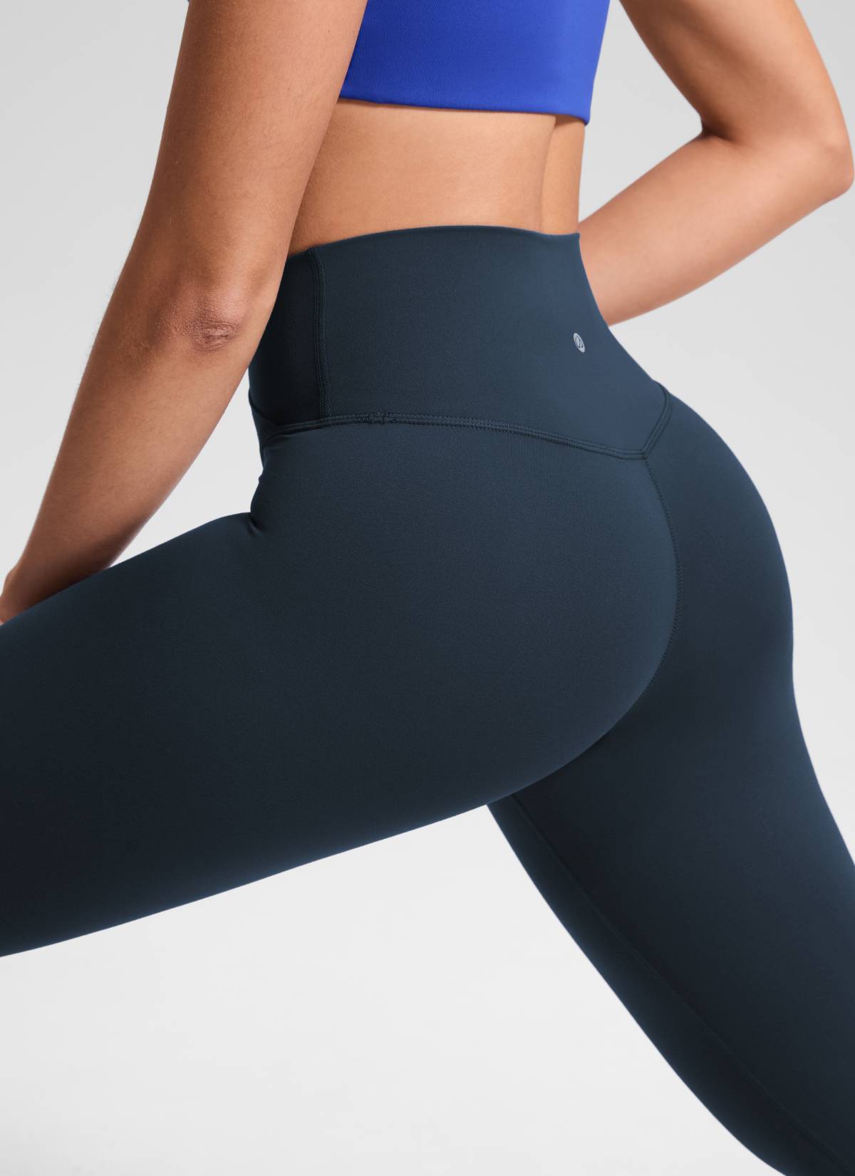 CRZ YOGA Mataas na Sapatos para sa Kababaihan Butterluxe Yoga Leggings 25'' V Cross Waist True Navy
