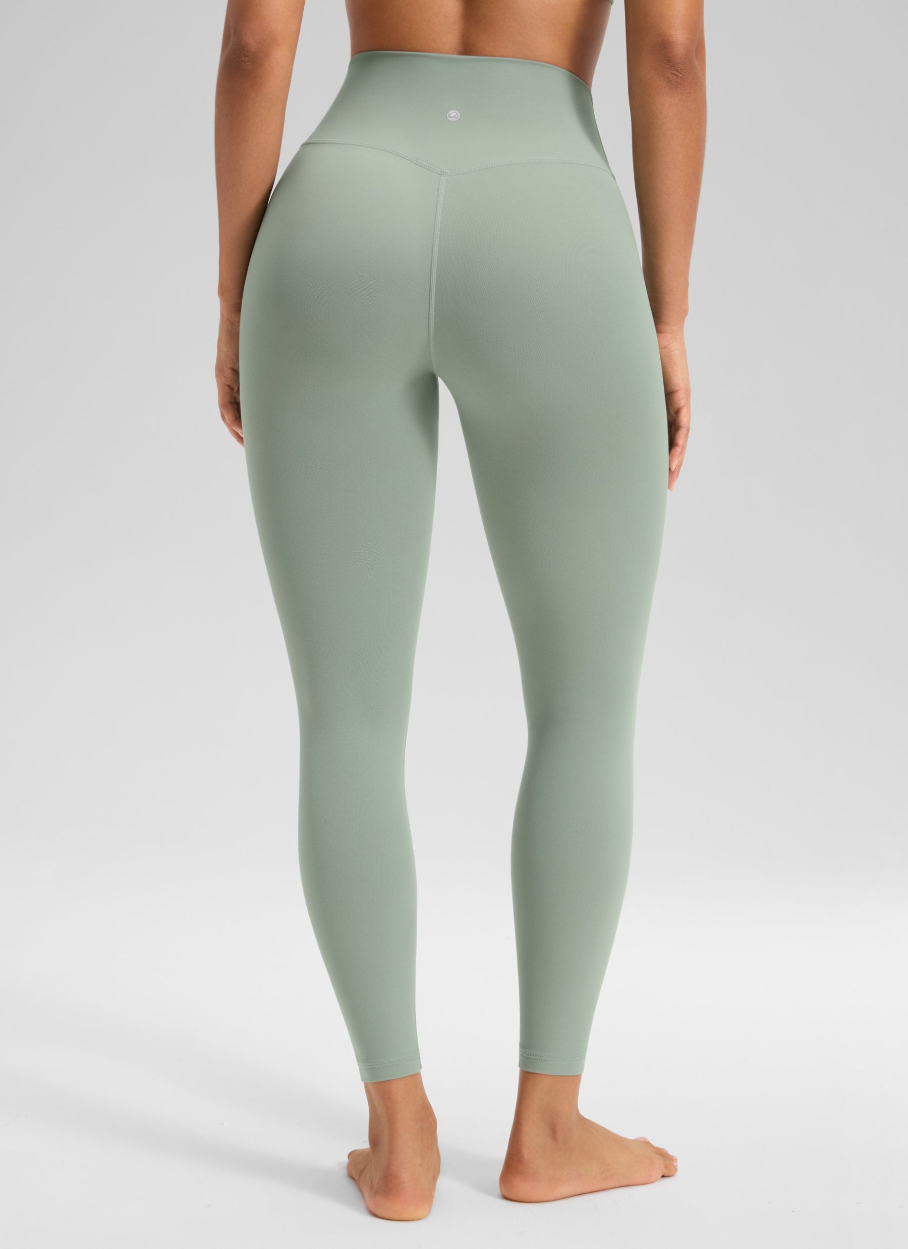 CRZ YOGA Mataas na Sapatos para sa Kababaihan Butterluxe Yoga Leggings 25'' V Cross Waist Green Palm Court