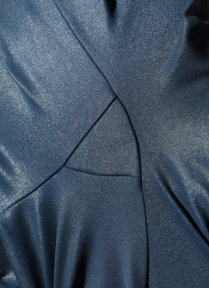 CRZ YOGA Babae Butterluxe Matte na Pekeng Katad na Walang Tahi sa Harap na Leggings na 26.5'' Klasikong Disenyo ng FRENCH NAVY