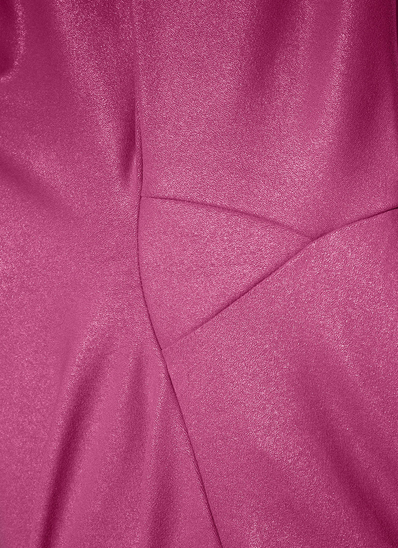 CRZ YOGA Babae Butterluxe Matte na Pekeng Katad na Walang Tahi sa Harap na Leggings na 26.5'' Magenta Purple na Klasikong Disenyo