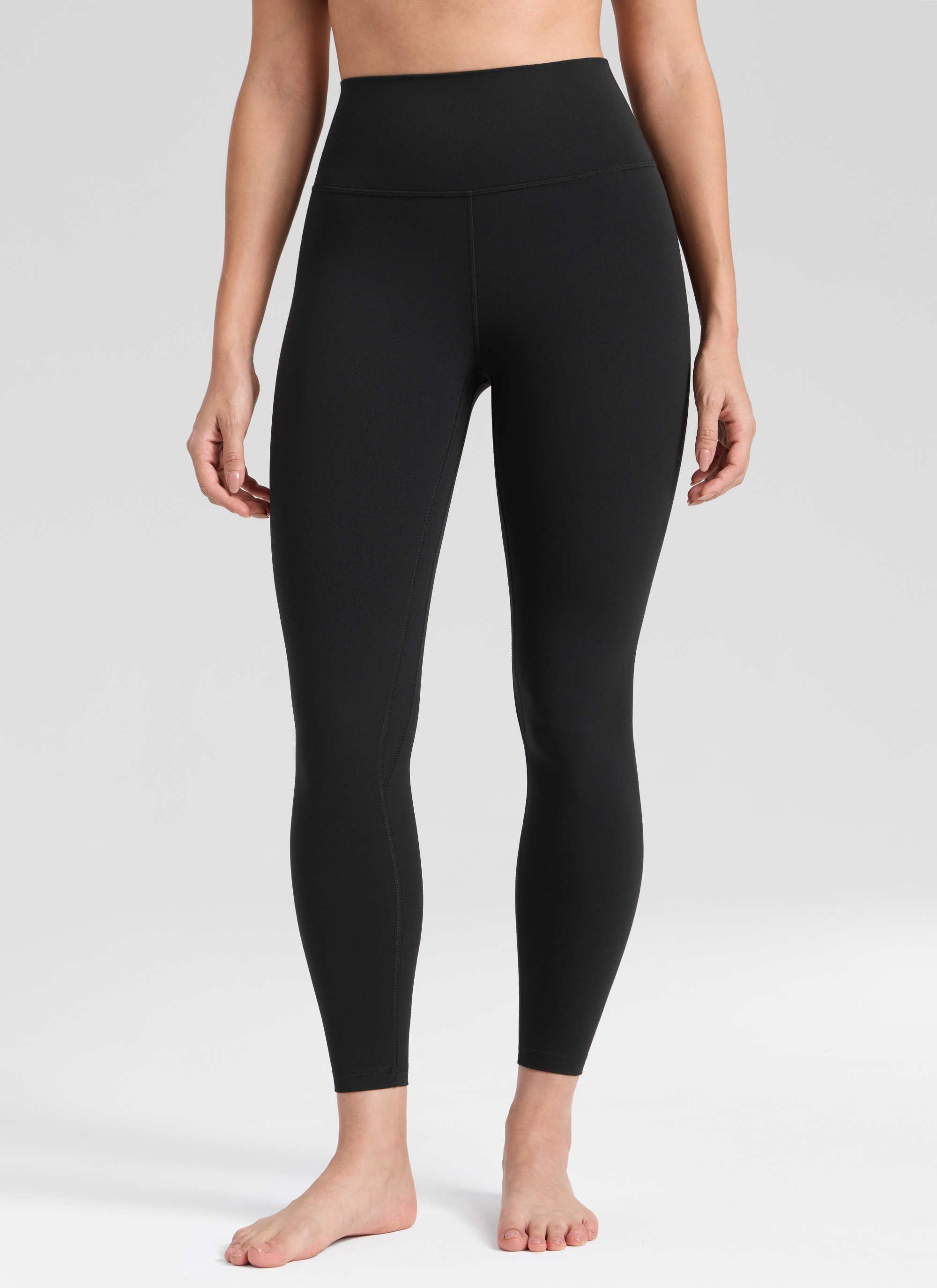 CRZ YOGA Pambabaeng Pag-eehersisyo Mataas na Pagtaas Butterlift Yoga Leggings 25'' Itim