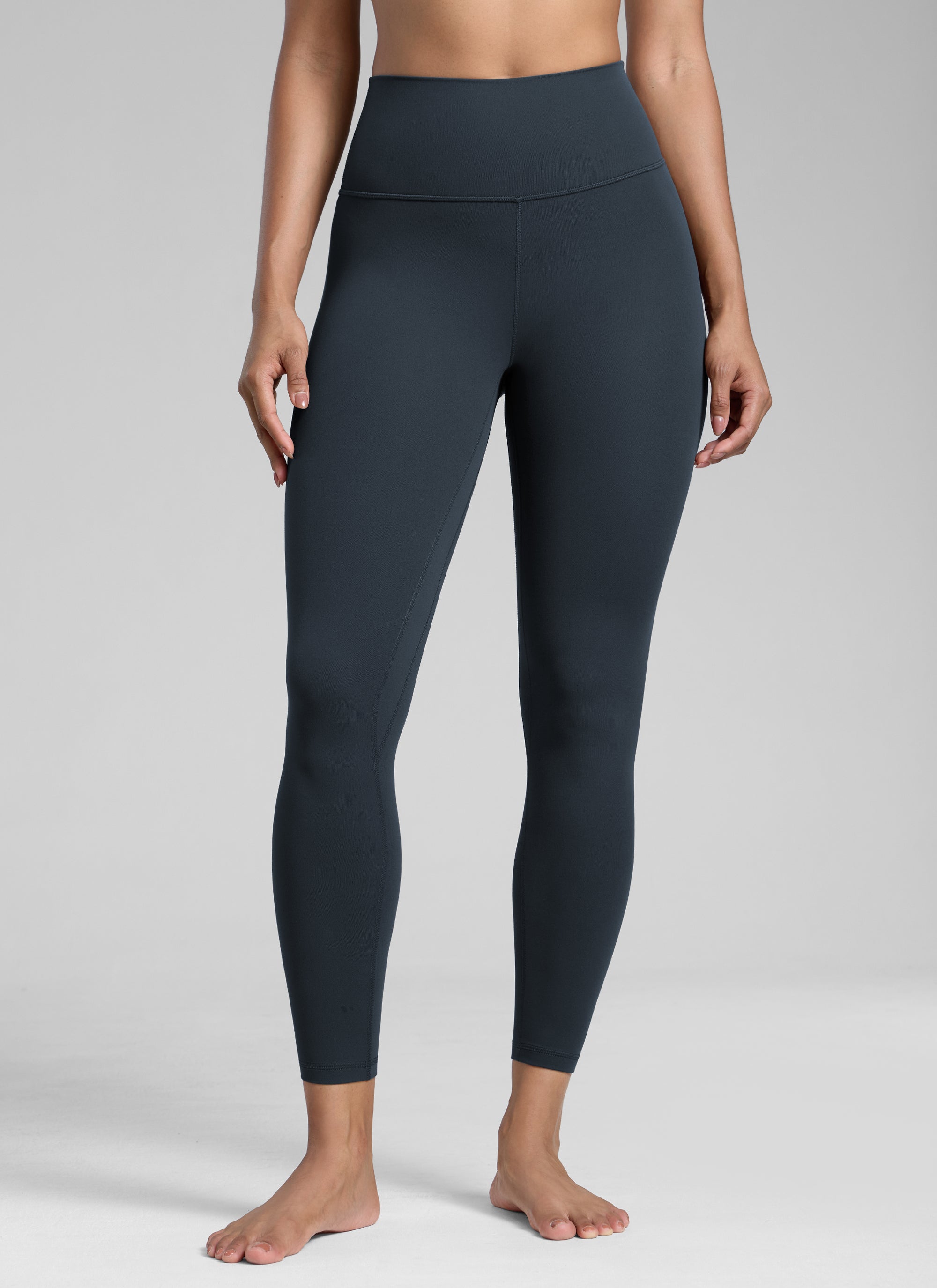 CRZ YOGA Pambabaeng Pag-eehersisyo Mataas na Pagtaas Butterlift Yoga Leggings 25'' Tunay na Asul