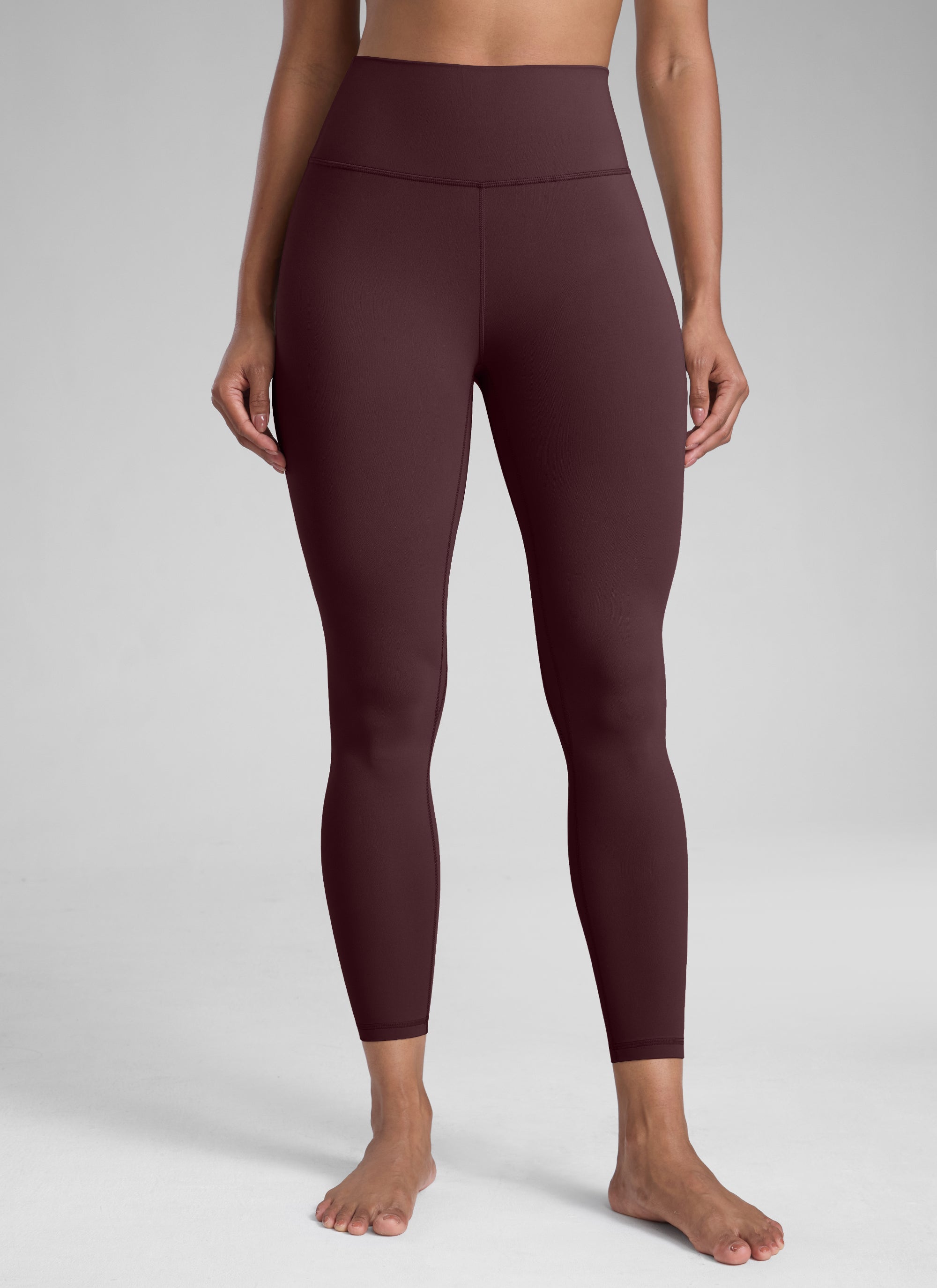 CRZ YOGA Pambabaeng Pag-eehersisyo Mataas na Pagtaas Butterlift Yoga Leggings 25'' Hinog na Plum
