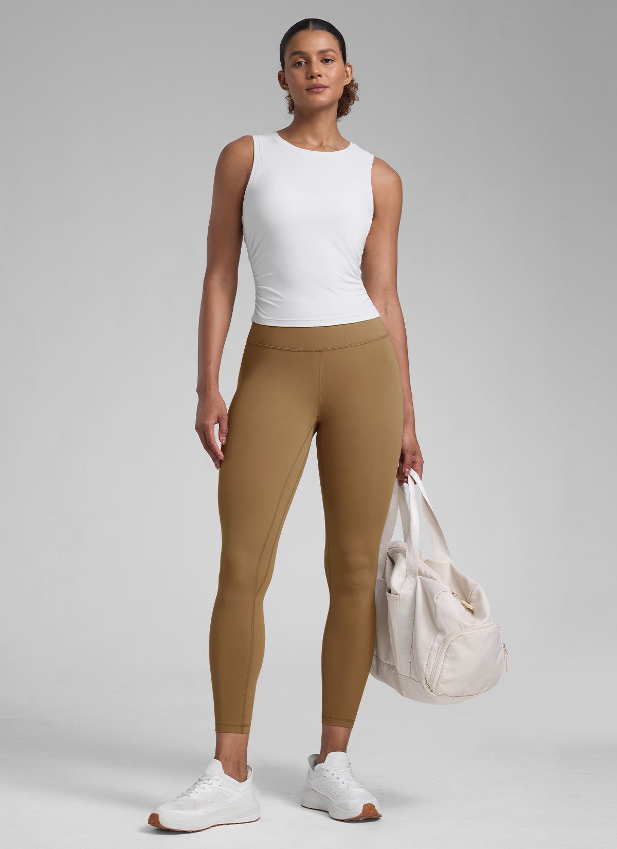 CRZ YOGA Pambabaeng Pag-eehersisyo Mataas na Pagtaas Butterlift Yoga Leggings 25'' Allspice