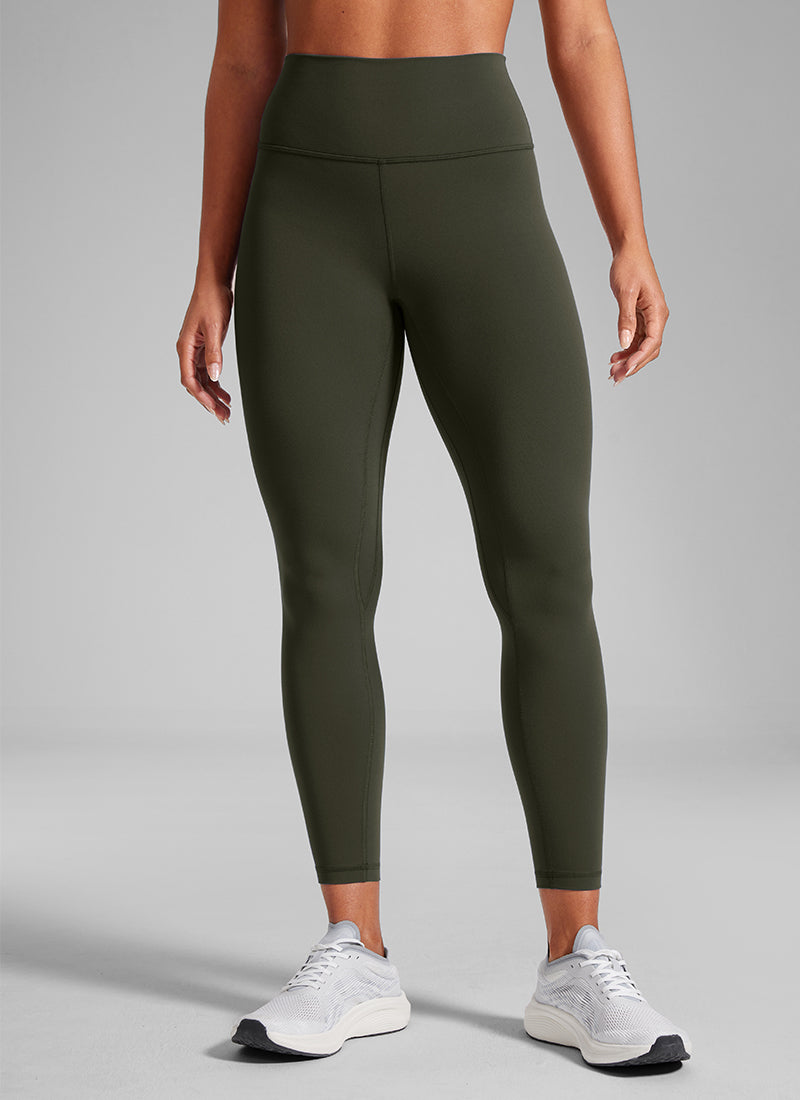 CRZ YOGA Pambabaeng Pag-eehersisyo Mataas na Pagtaas Butterlift Yoga Leggings 25'' Olive Green
