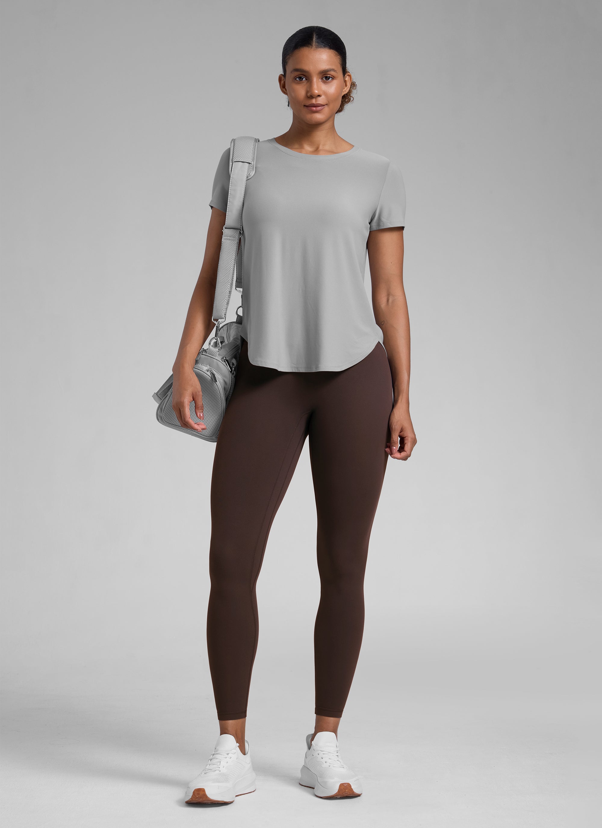CRZ YOGA Babae Butterlift High Rise Scrunch Butt Legging Walang Tahi sa Harap Hot Fudge Brown