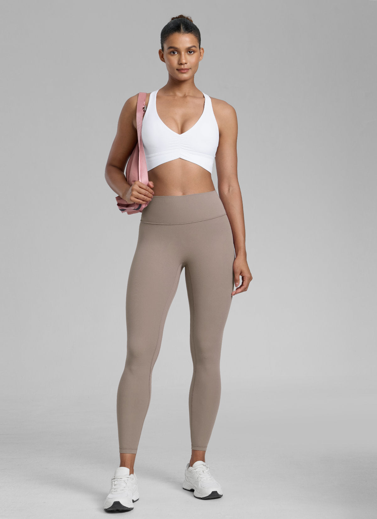 CRZ YOGA Babae Butterlift High Rise Scrunch Butt Legging Walang Harapang Tahi Creamy Latte