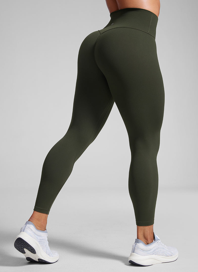 CRZ YOGA Babae Butterlift High Rise Scrunch Butt Legging Walang Tahi sa Harap Olive Green