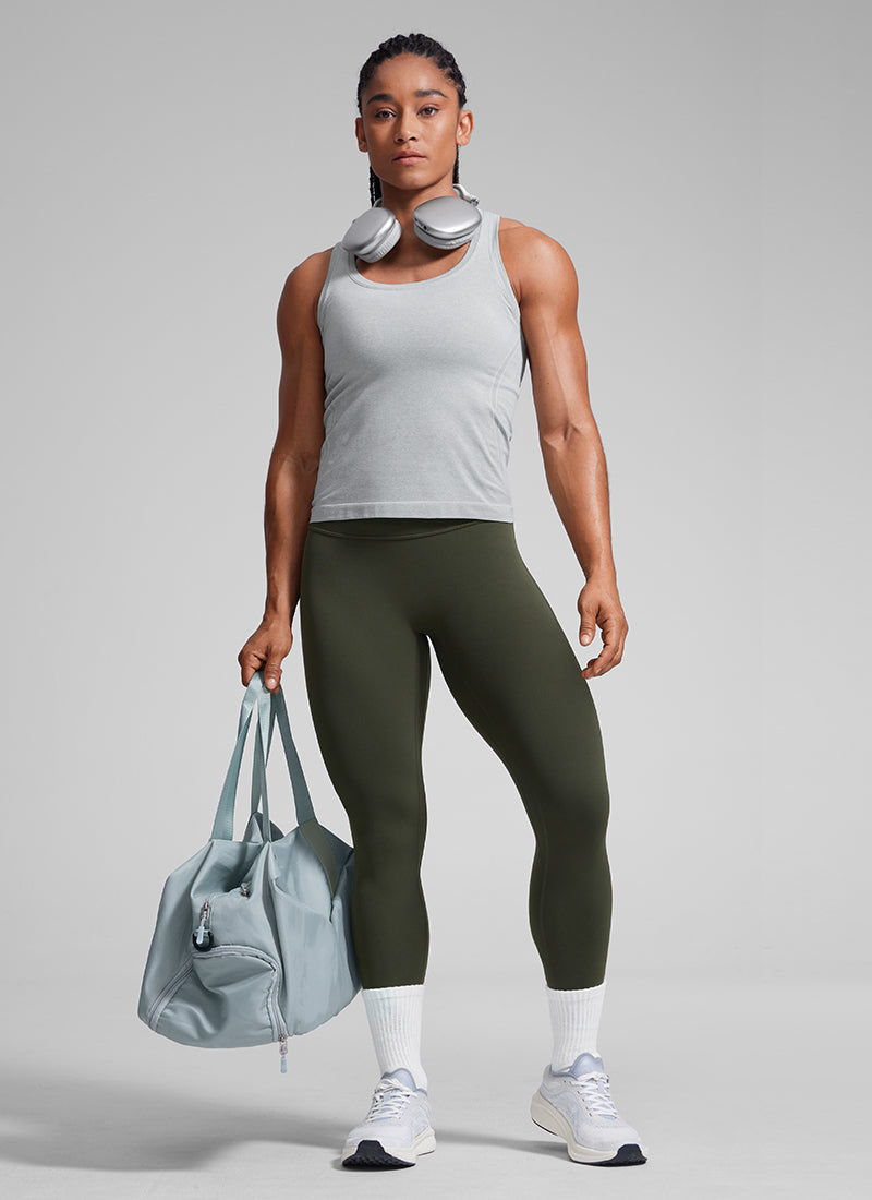 CRZ YOGA Babae Butterlift High Rise Scrunch Butt Legging Walang Tahi sa Harap Olive Green