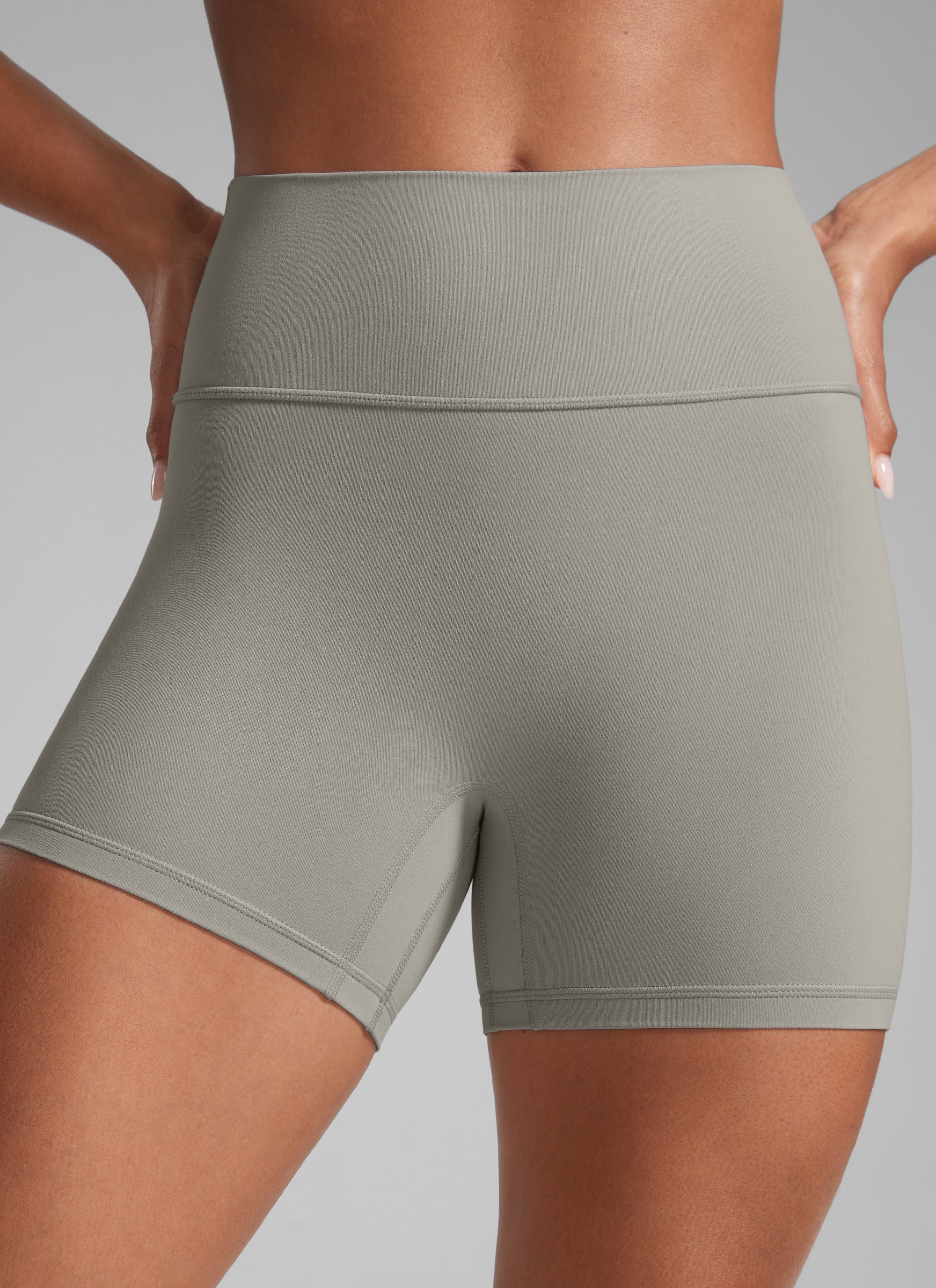 CRZ YOGA Pambabae Butterlift Scrunch Butt Atheletic Workout Biker Shorts Rocky Grey