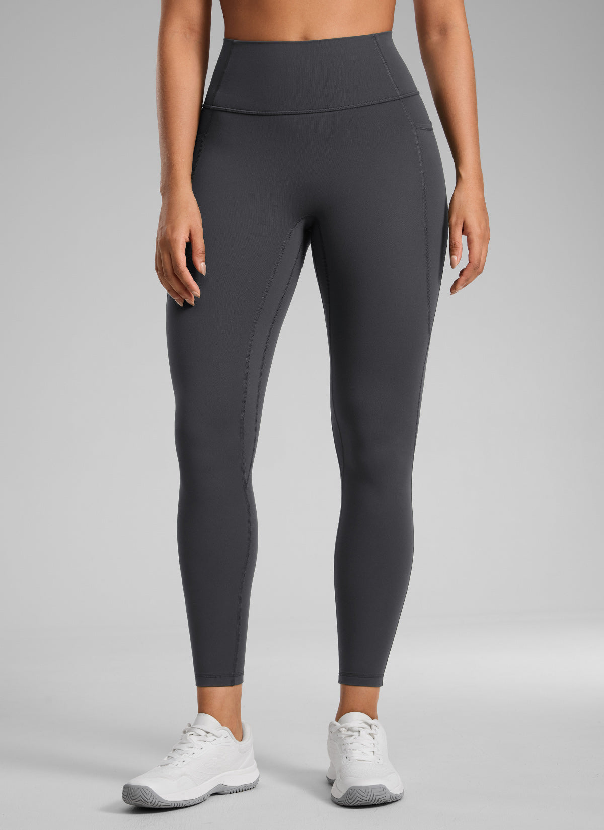 CRZ YOGA Pambabae Butterlift High Rise No Front Seam Pocket Legging Mysterious Grey