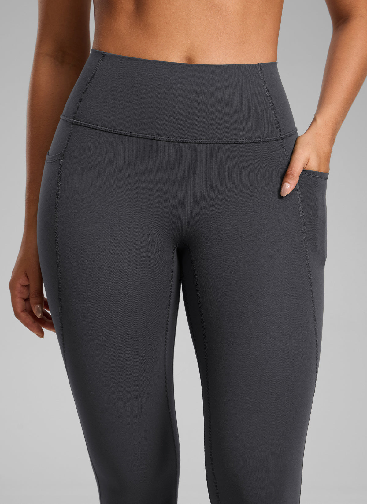 CRZ YOGA Pambabae Butterlift High Rise No Front Seam Pocket Legging Mysterious Grey