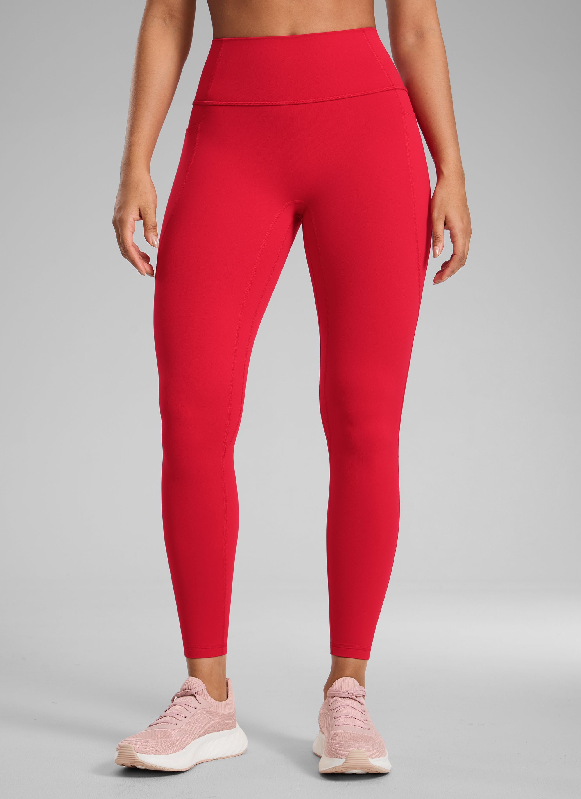 CRZ YOGA Pambabae Butterlift High Rise No Front Seam Pocket Legging Aurora Red