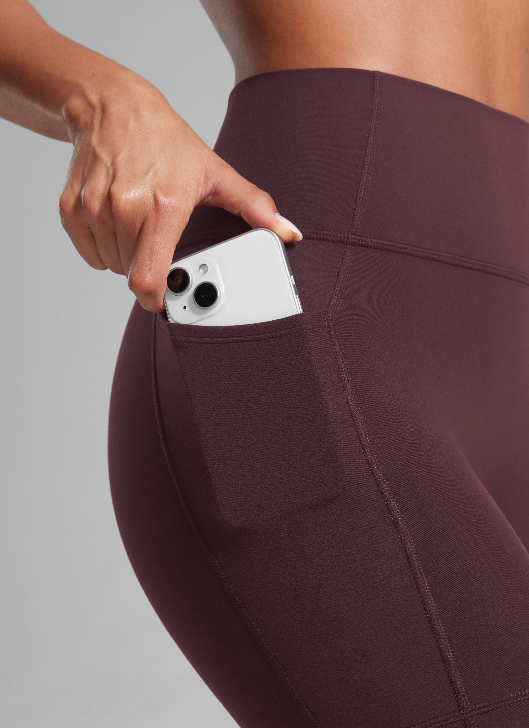 CRZ YOGA Butterlift Pambabaeng Slunch Butt No Front Seam Pocket Biker Shorts 5'' Hinog na Plum