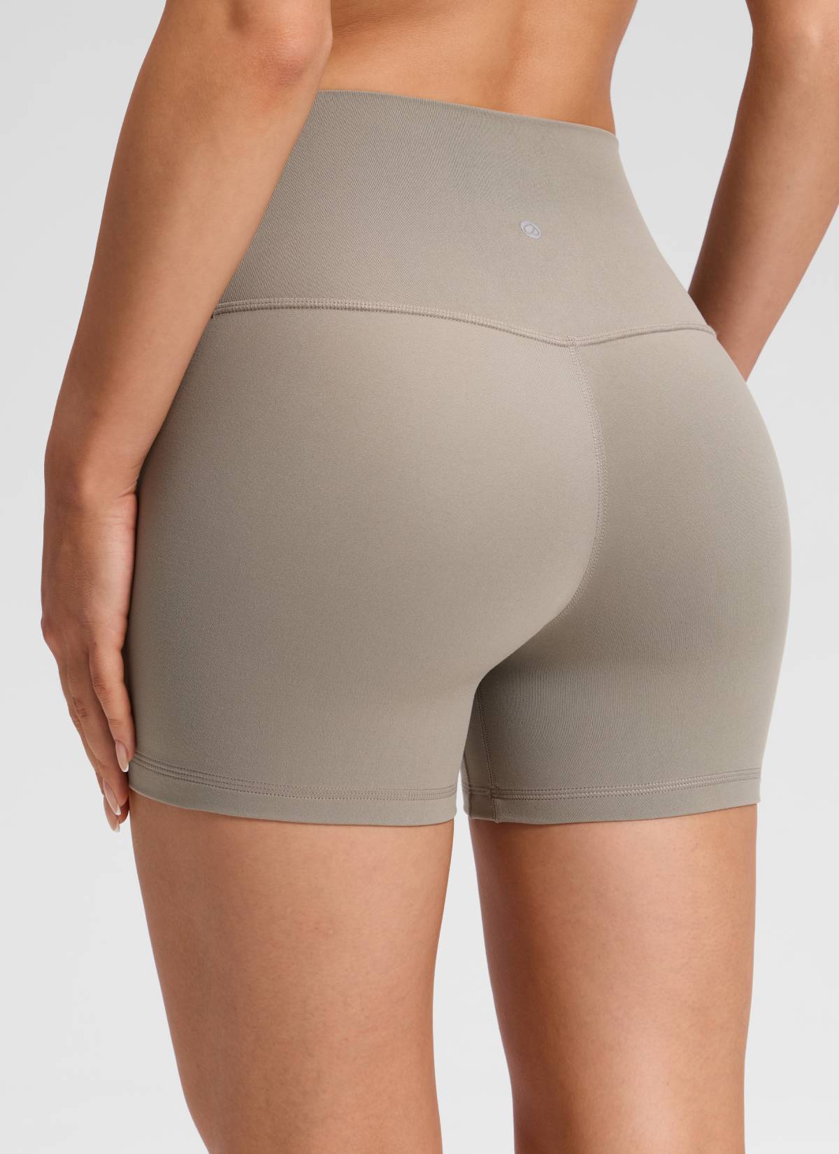 CRZ YOGA Pambabae Butterluxe Yoga High Rise No Front Seam Shorts 4'' Warm Ash Grey