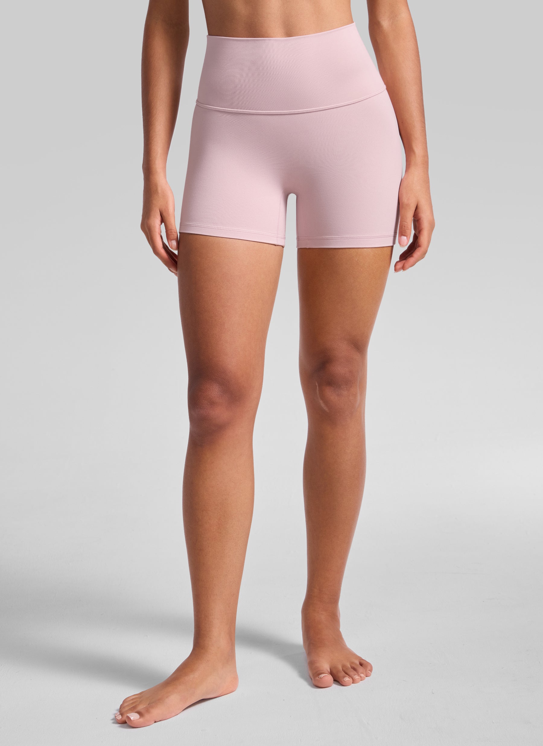 CRZ YOGA Pambabae Butterluxe Yoga High Rise No Front Seam Shorts 4'' Pink Haze