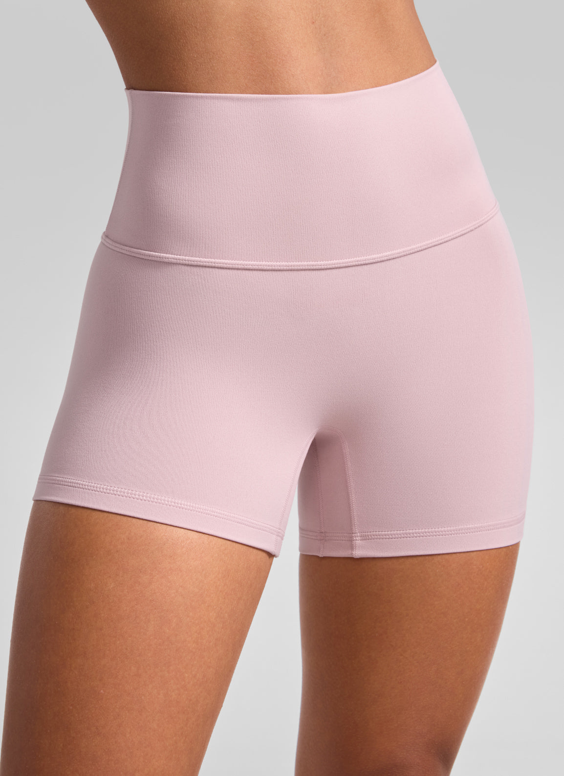 CRZ YOGA Pambabae Butterluxe Yoga High Rise No Front Seam Shorts 4'' Pink Haze