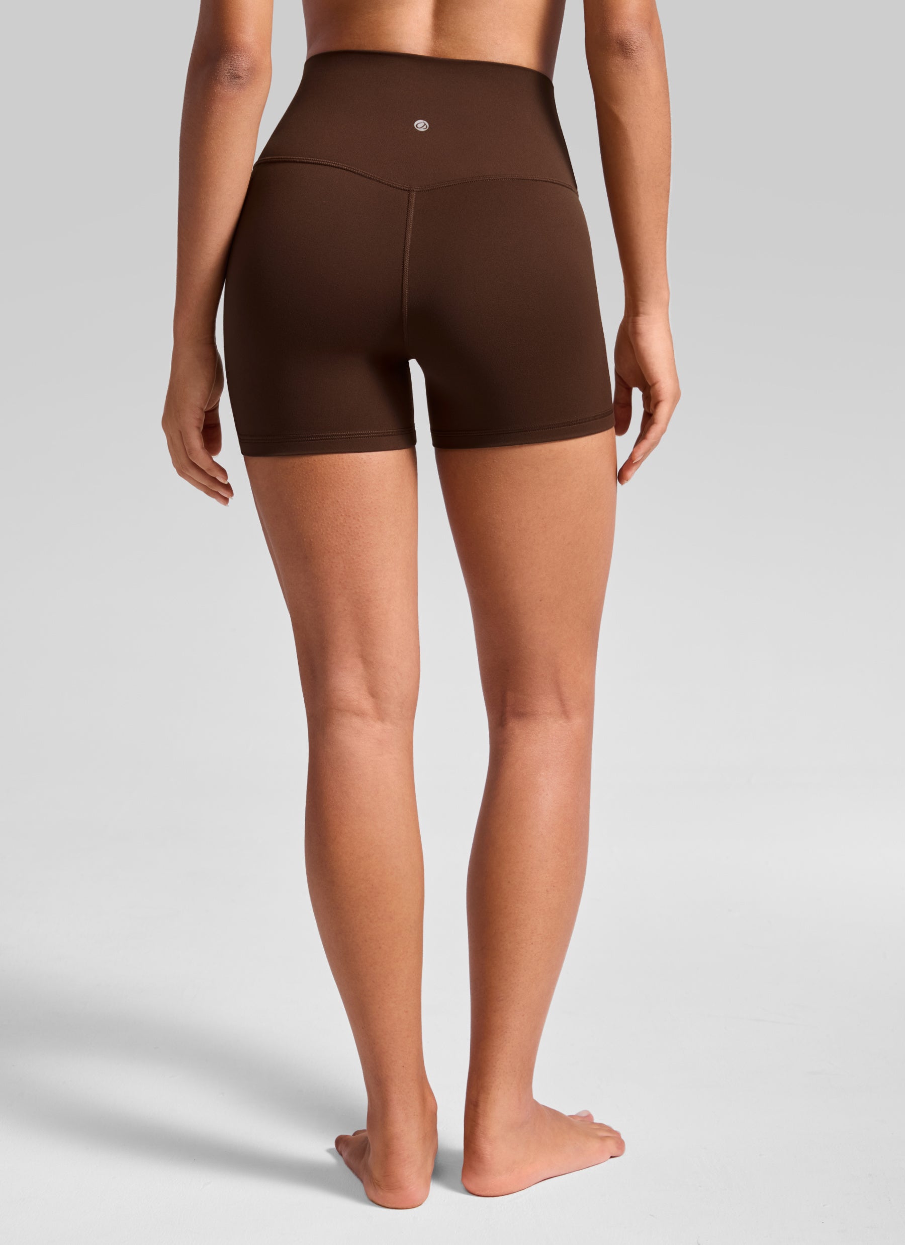 CRZ YOGA Pambabae Butterluxe Yoga High Rise No Front Seam Shorts 4'' Lava Brown