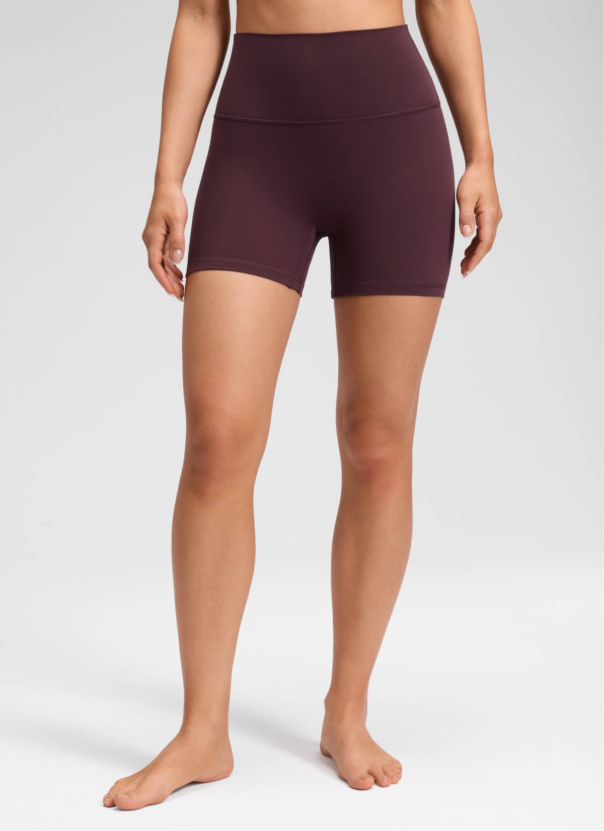 CRZ YOGA Pambabae Butterluxe Yoga High Rise No Front Seam Shorts 4'' Hinog na Plum