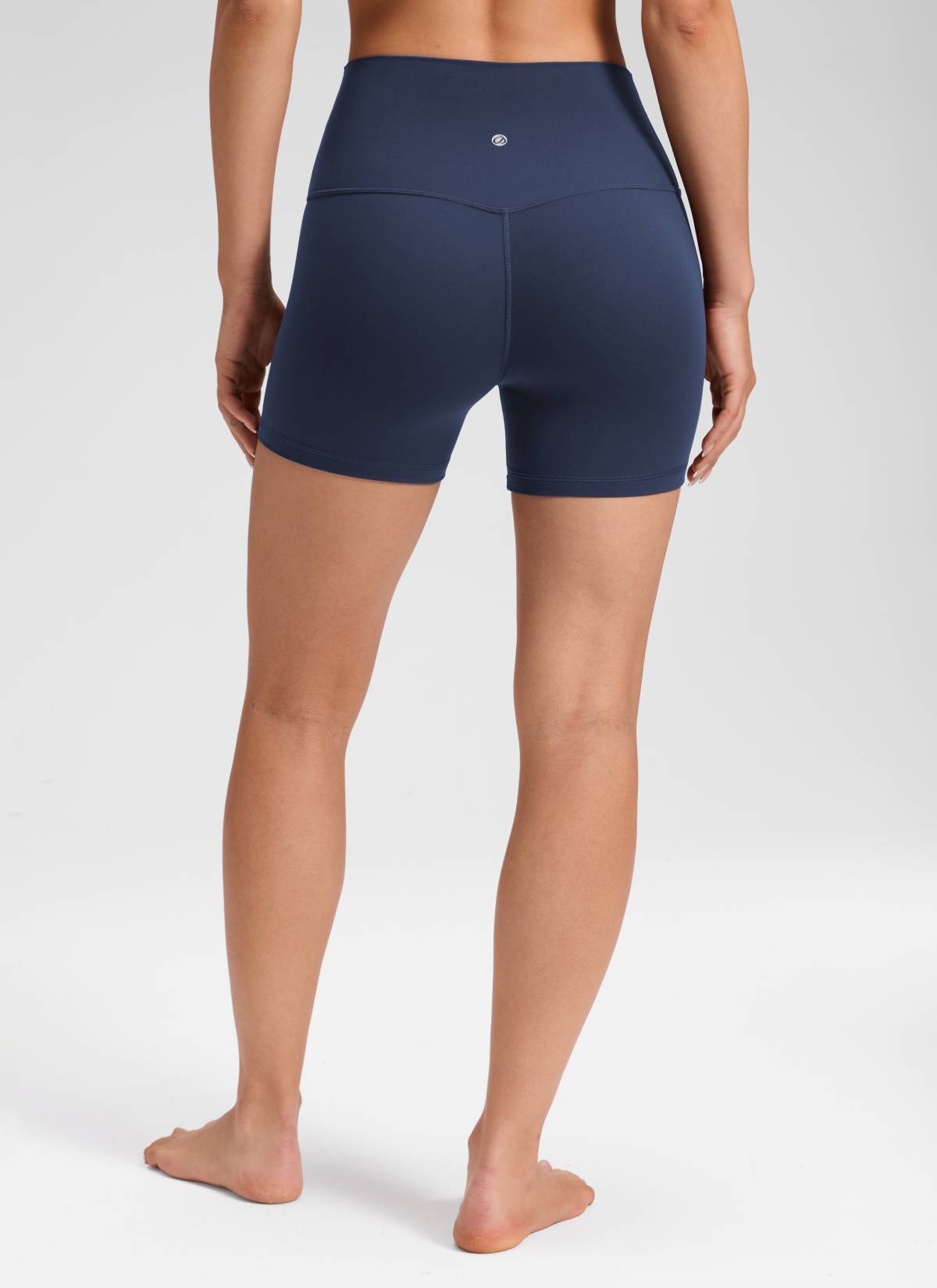 CRZ YOGA Pambabae Butterluxe Yoga High Rise No Front Seam Shorts 4'' Club Blue