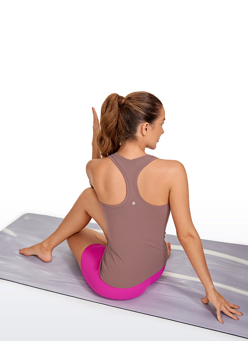 CRZ YOGA Pambabaeng Yoga Slim Fit Tops Butterluxe Tank Racerback Mauve