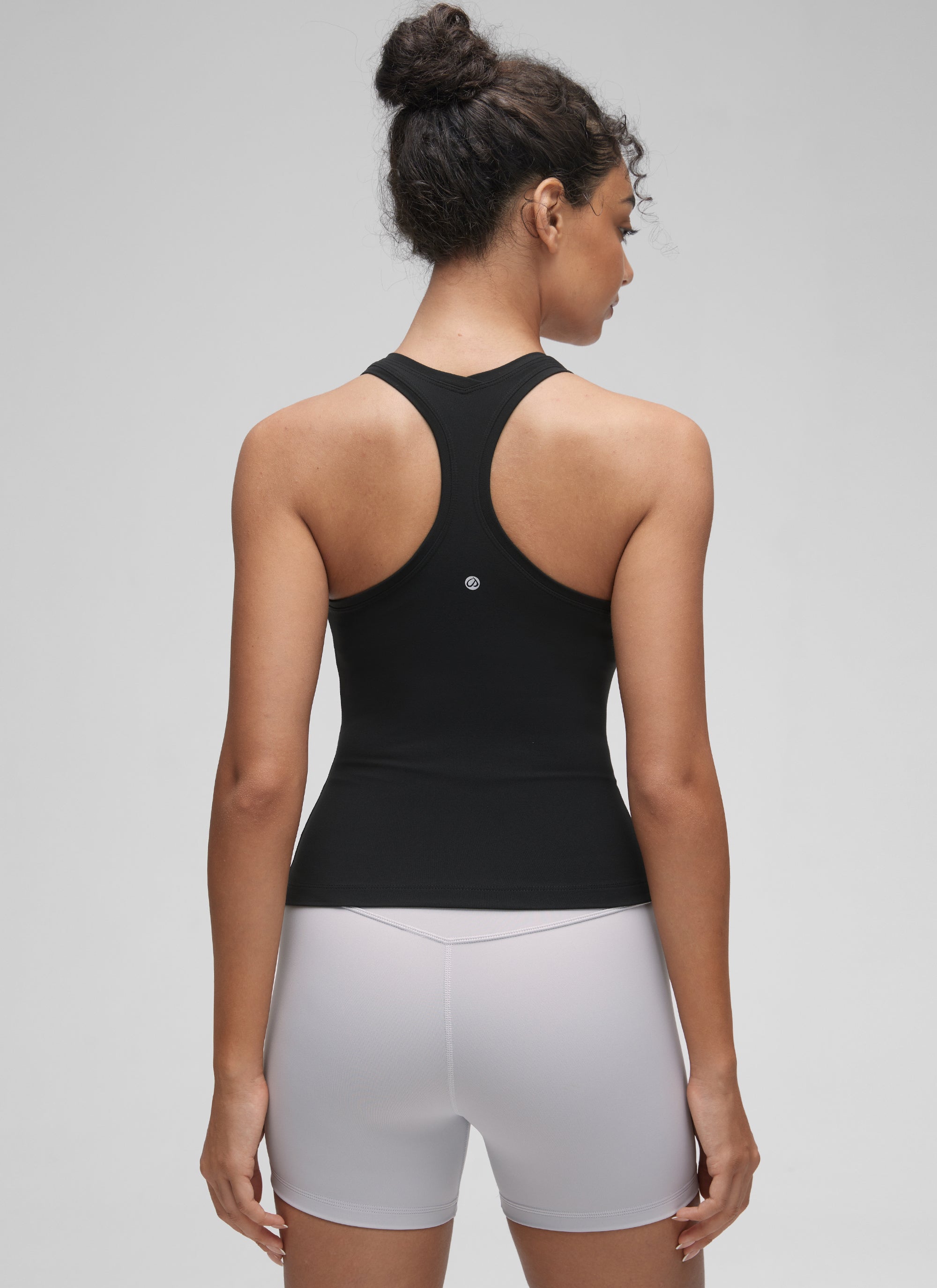 CRZ YOGA Pambabaeng Yoga Masikip na Kasuotan Butterluxe Crewneck Tank Top Racerback Itim