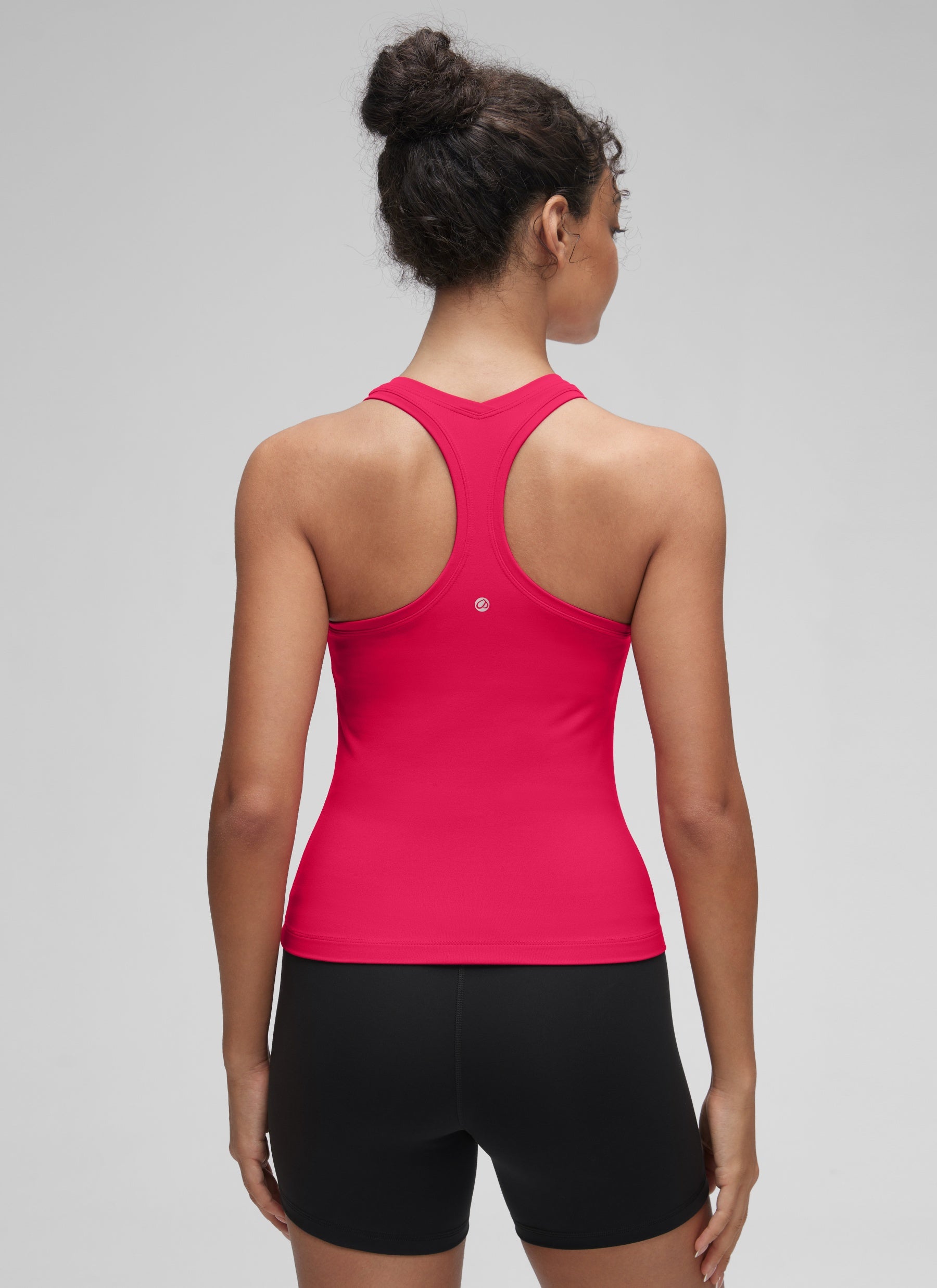 CRZ YOGA Pambabaeng Yoga Masikip na Kasuotan Butterluxe Crewneck Tank Top Racerback Viva Magenta