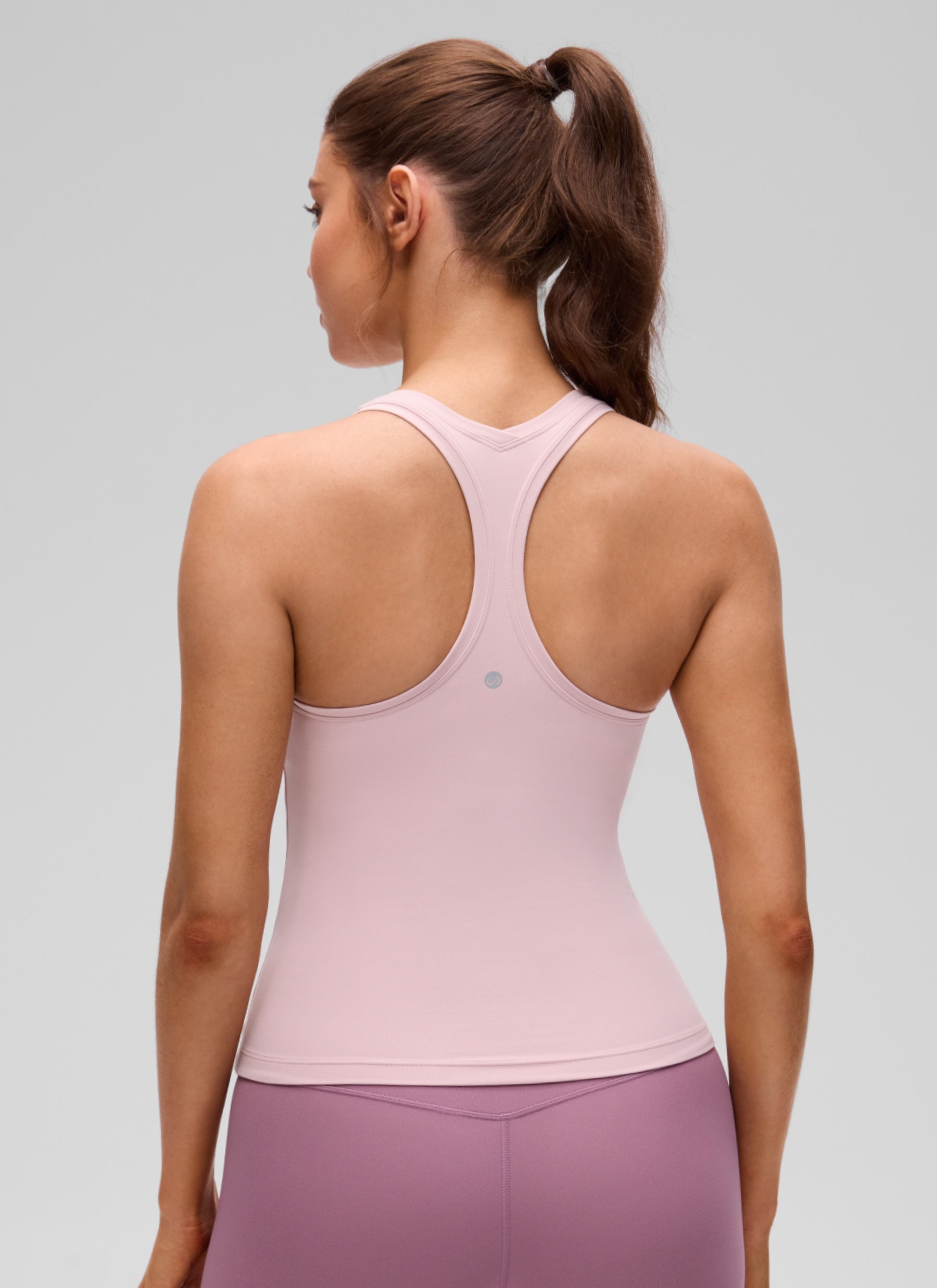 CRZ YOGA Pambabaeng Yoga Masikip na Kasuotan Butterluxe Crewneck Tank Top Racerback Pink Haze