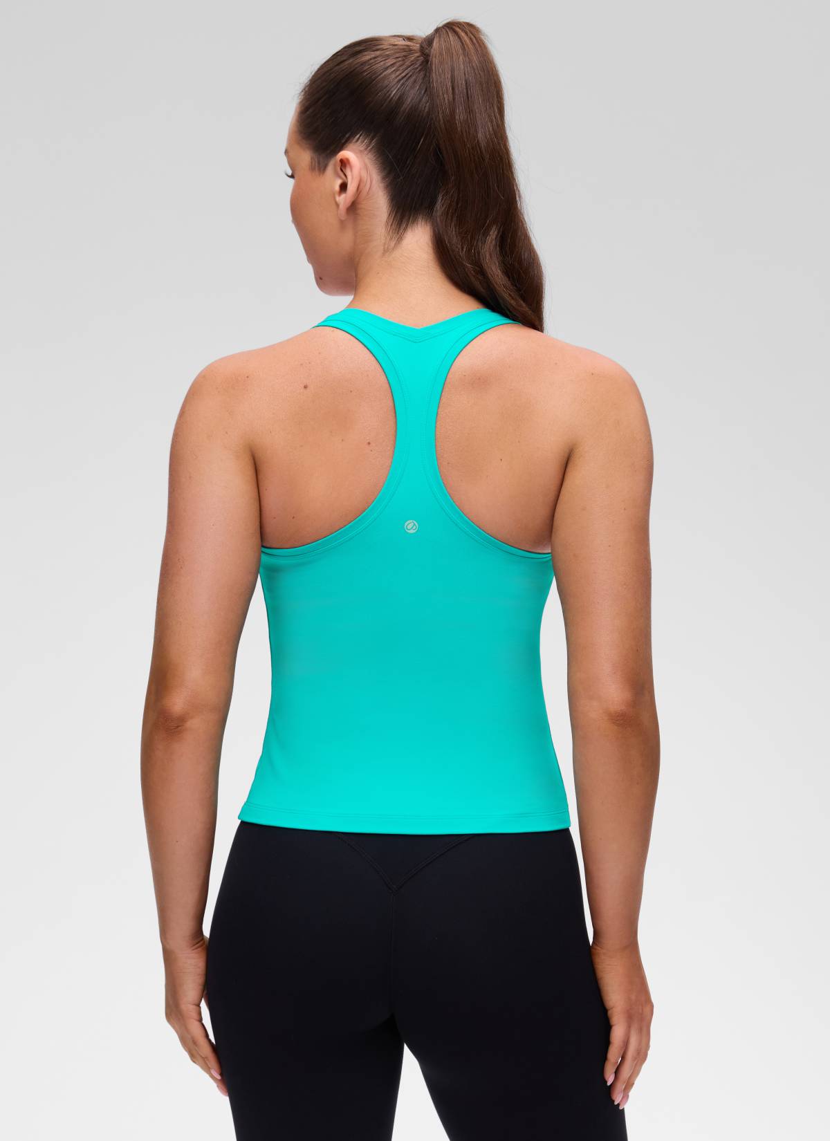 CRZ YOGA Pambabaeng Yoga Masikip na Kasuotan Butterluxe Crewneck Tank Top Racerback Tropics Teal