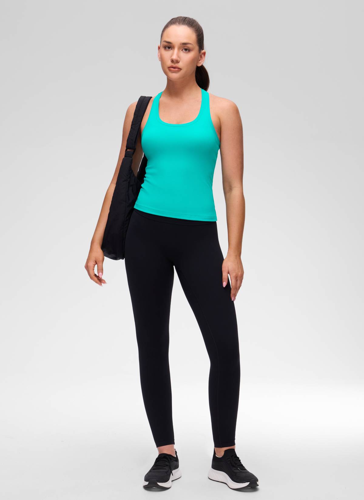 CRZ YOGA Pambabaeng Yoga Masikip na Kasuotan Butterluxe Crewneck Tank Top Racerback Tropics Teal