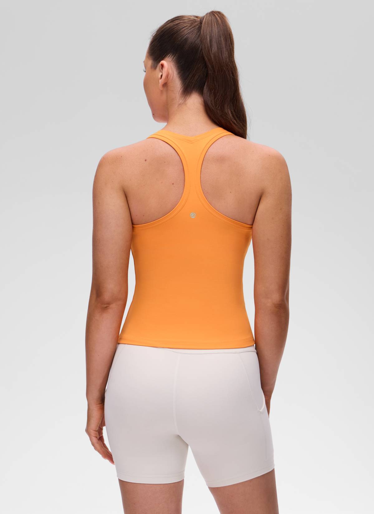 CRZ YOGA Pambabaeng Yoga Masikip na Kasuotan Butterluxe Crewneck Tank Top Racerback Tiger Orange