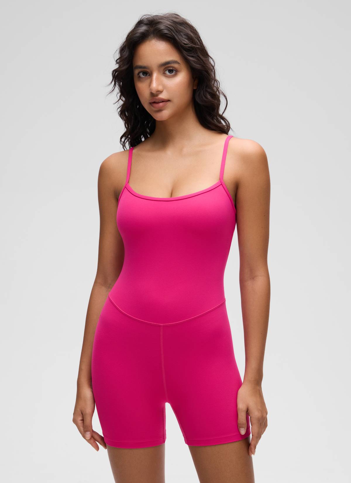 CRZ YOGA Pambabaeng Yoga Tight Fit Romper Shorts Bodysuit Jumpsuits Granita Pink