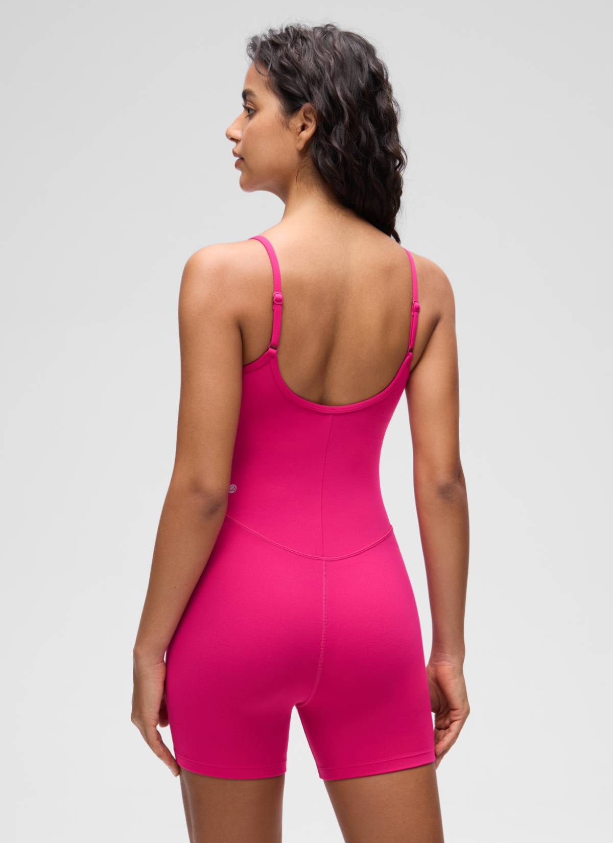 CRZ YOGA Pambabaeng Yoga Tight Fit Romper Shorts Bodysuit Jumpsuits Granita Pink