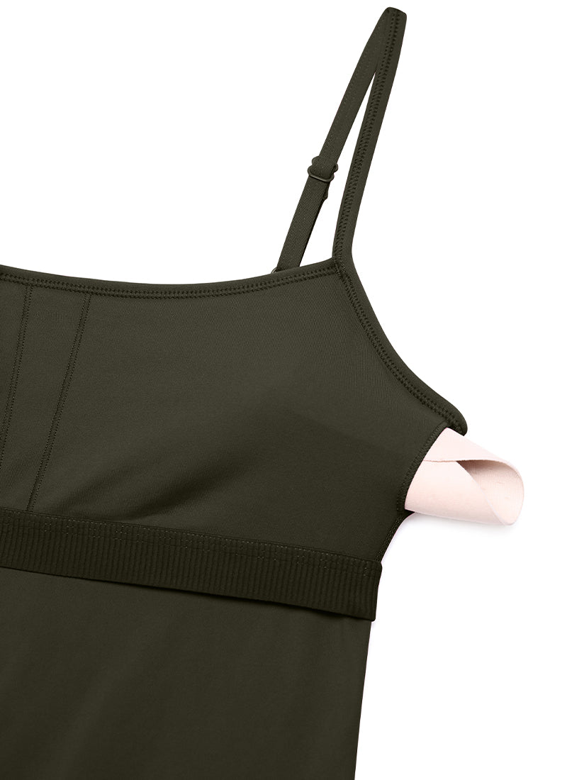 CRZ YOGA Pambabaeng Yoga Tight Fit Romper Shorts Bodysuit Jumpsuits na Olive Green