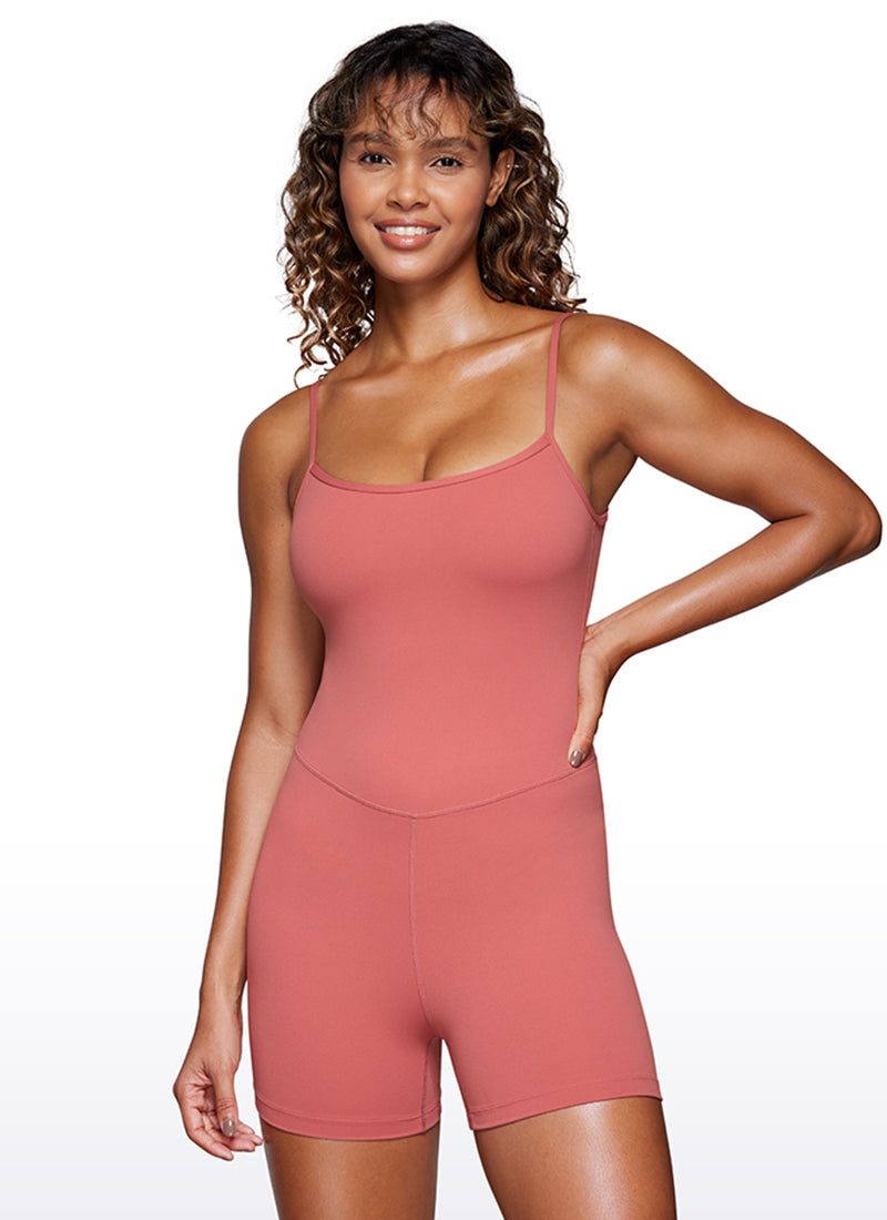 CRZ YOGA Pambabaeng Yoga Tight Fit Romper Shorts Bodysuit Jumpsuits Briar Rose