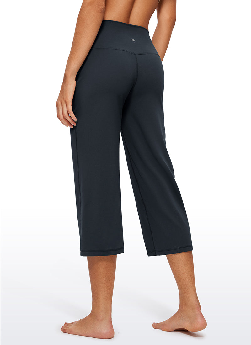 CRZ YOGA Pambabae Butterluxe Pantalon na Mataas at Malapad ang Paa na may Bulsa 23'' True Navy