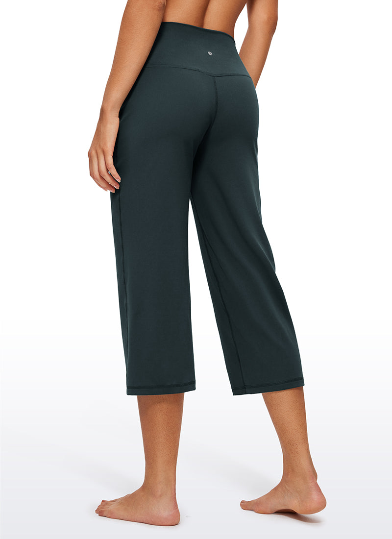 CRZ YOGA Pambabae Butterluxe High Rise Wide Leg Pants na may Bulsa 23'' Forest Dark Green