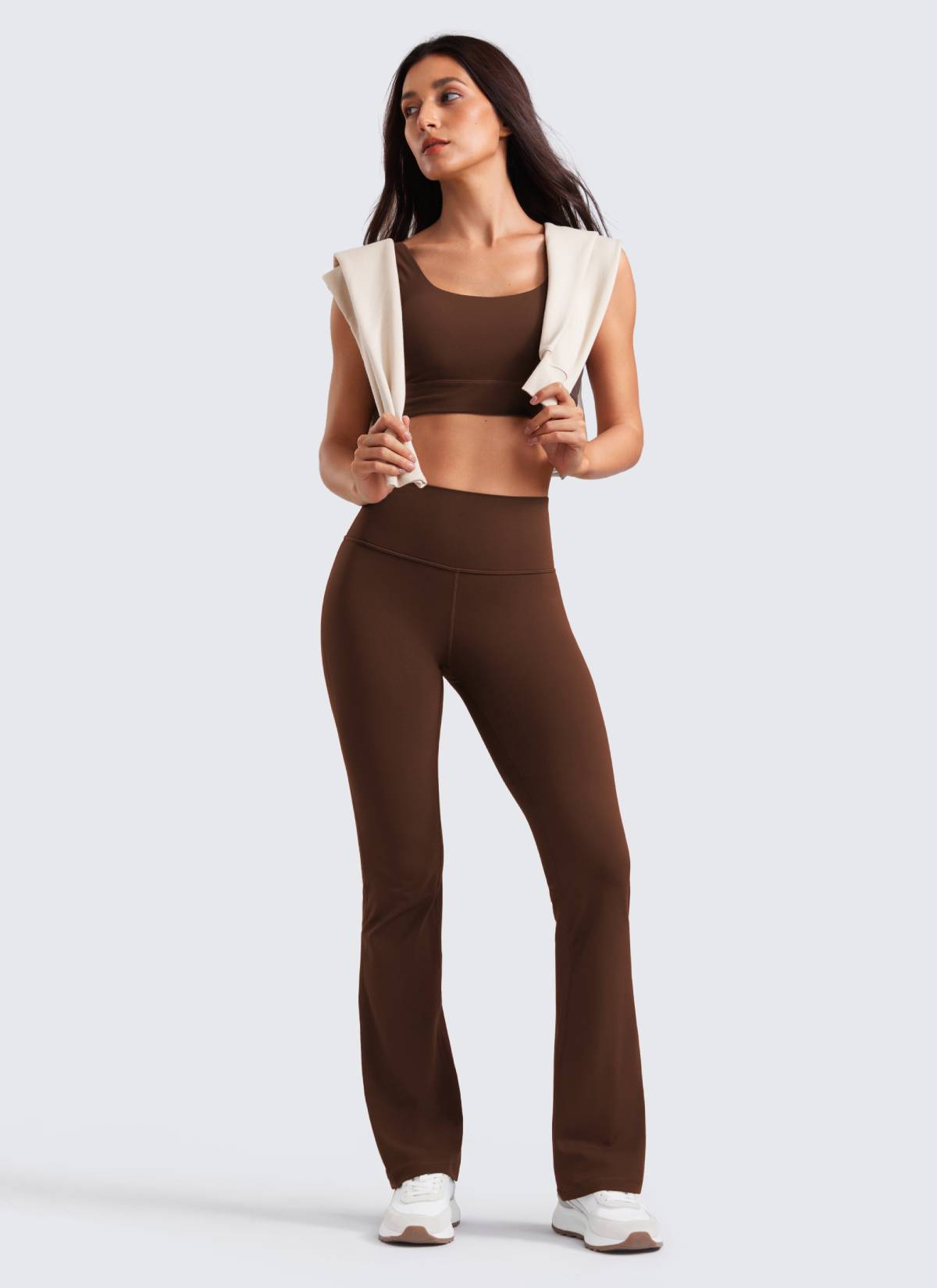 CRZ YOGA Pambabae Butterluxe Mataas na Baywang na Flare Leg Bootcut Leggings 32
