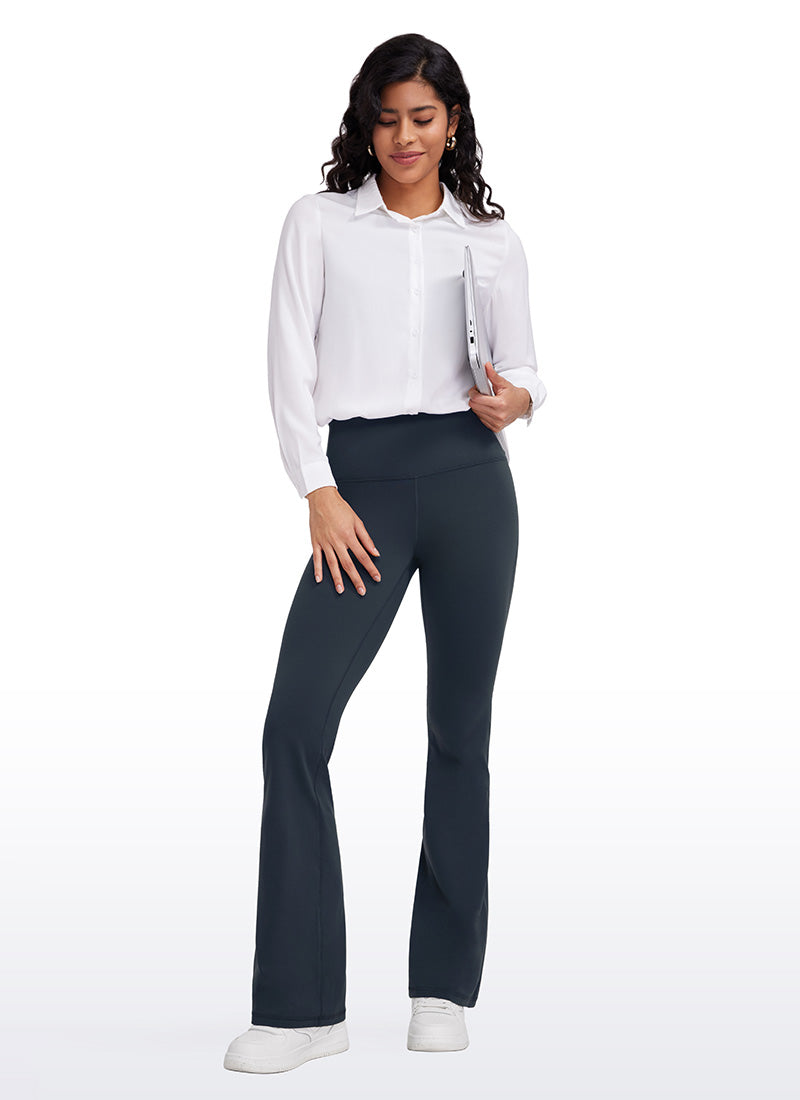 CRZ YOGA Pambabae Butterluxe Mataas na Baywang na Flare Leg Bootcut Leggings 32