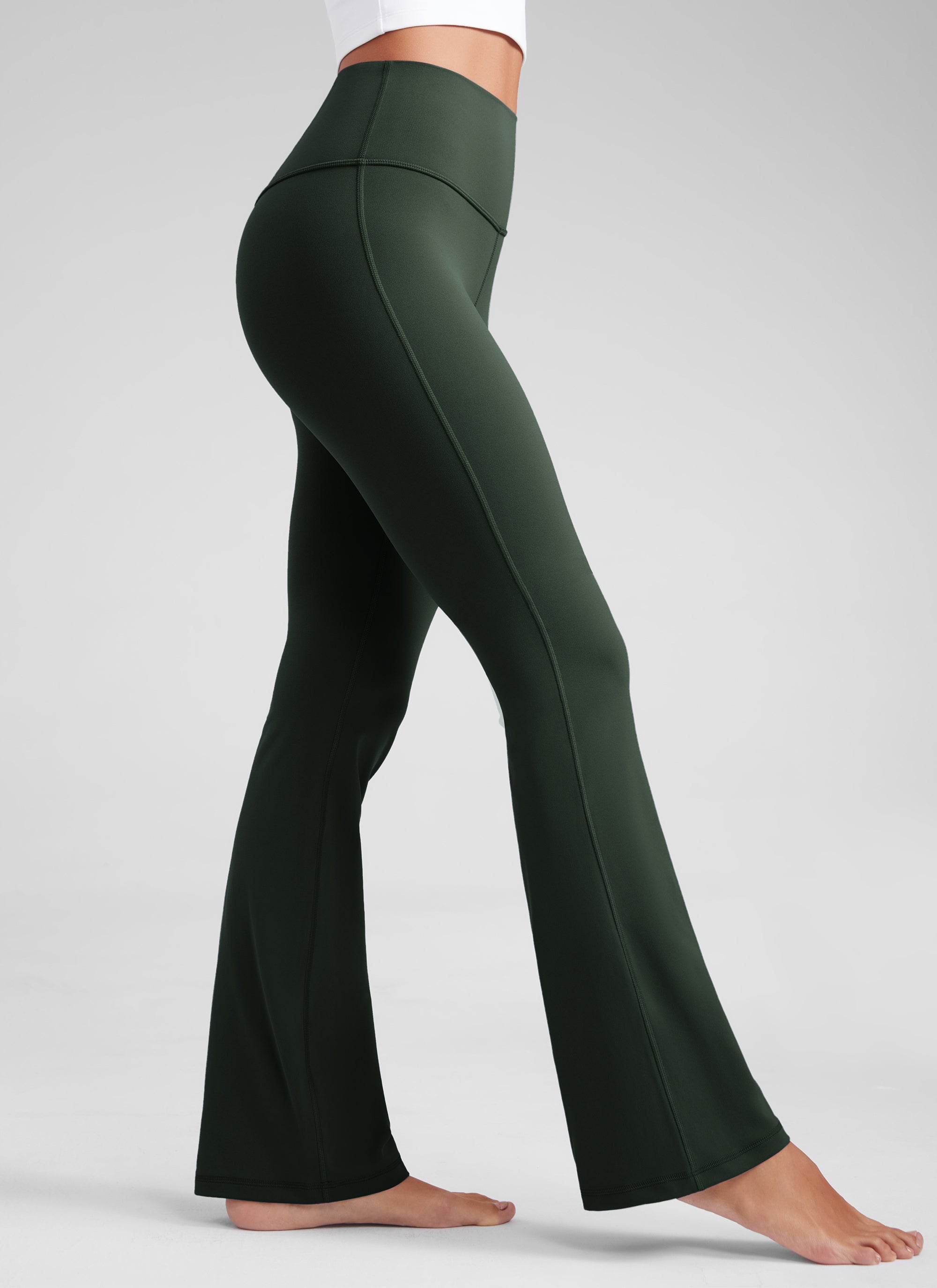 Butterluxe Mataas na Baywang na Maluwag na Paa na may Bootcut na may Bulsa na Leggings 31