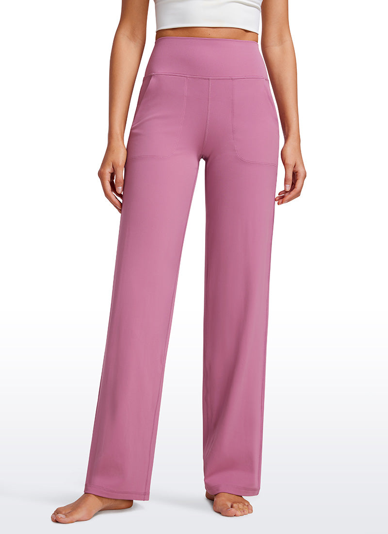 CRZ YOGA Pambabae Butterluxe High Rise Wide Leg Pants na may Bulsa 31'' Velvet Dust