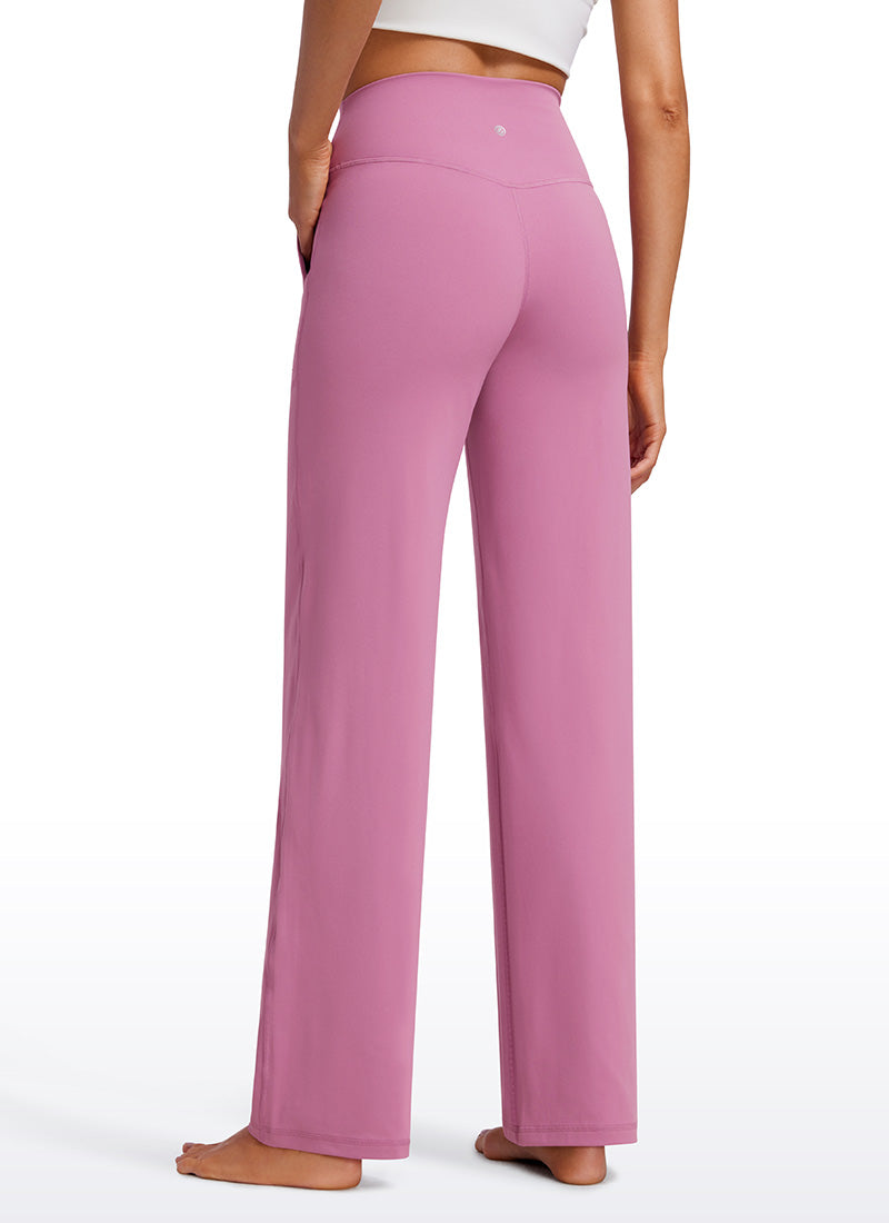 CRZ YOGA Pambabae Butterluxe High Rise Wide Leg Pants na may Bulsa 31'' Velvet Dust