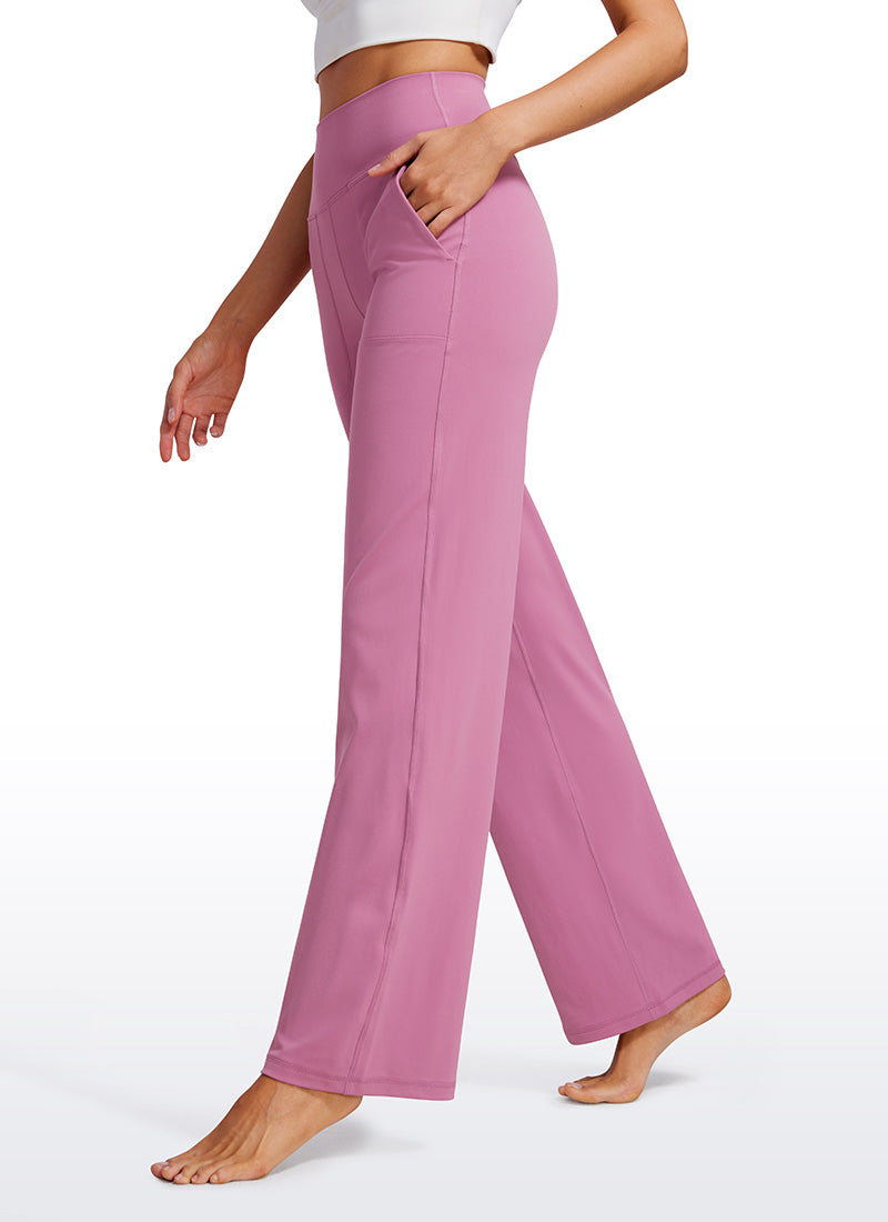 CRZ YOGA Pambabae Butterluxe High Rise Wide Leg Pants na may Bulsa 31'' Velvet Dust